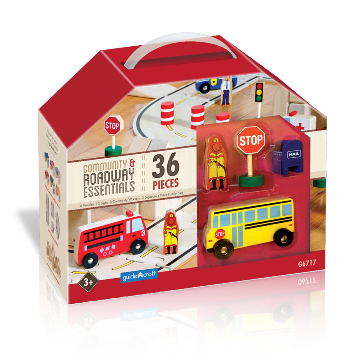 Alternative view of Guidecraft 36-Piece Community & Roadway Essentials Set - Interactive Play