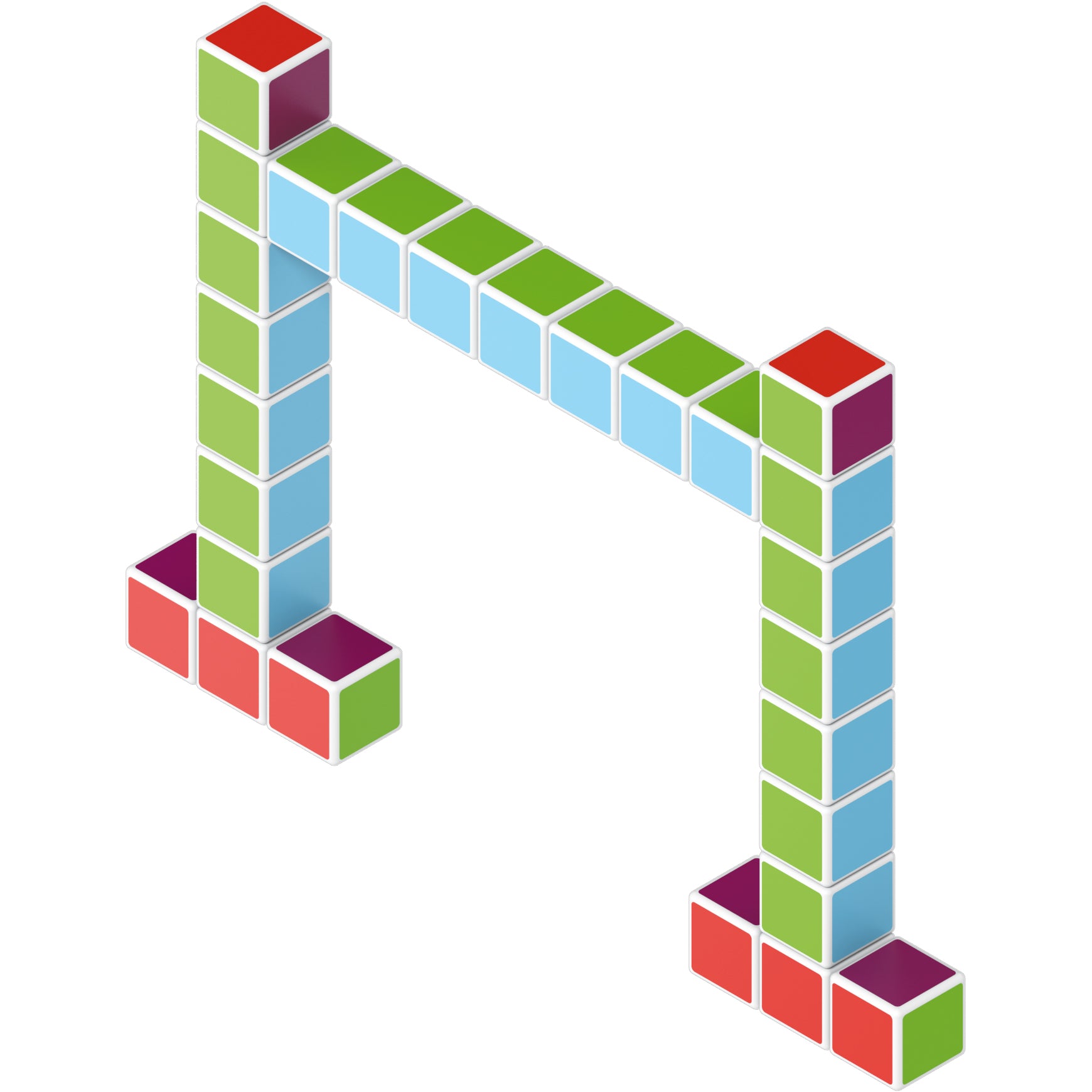 Alternative view of Geomag Magicube 27-Piece Multicolored Free Building Set - Creative Magnetic Blocks