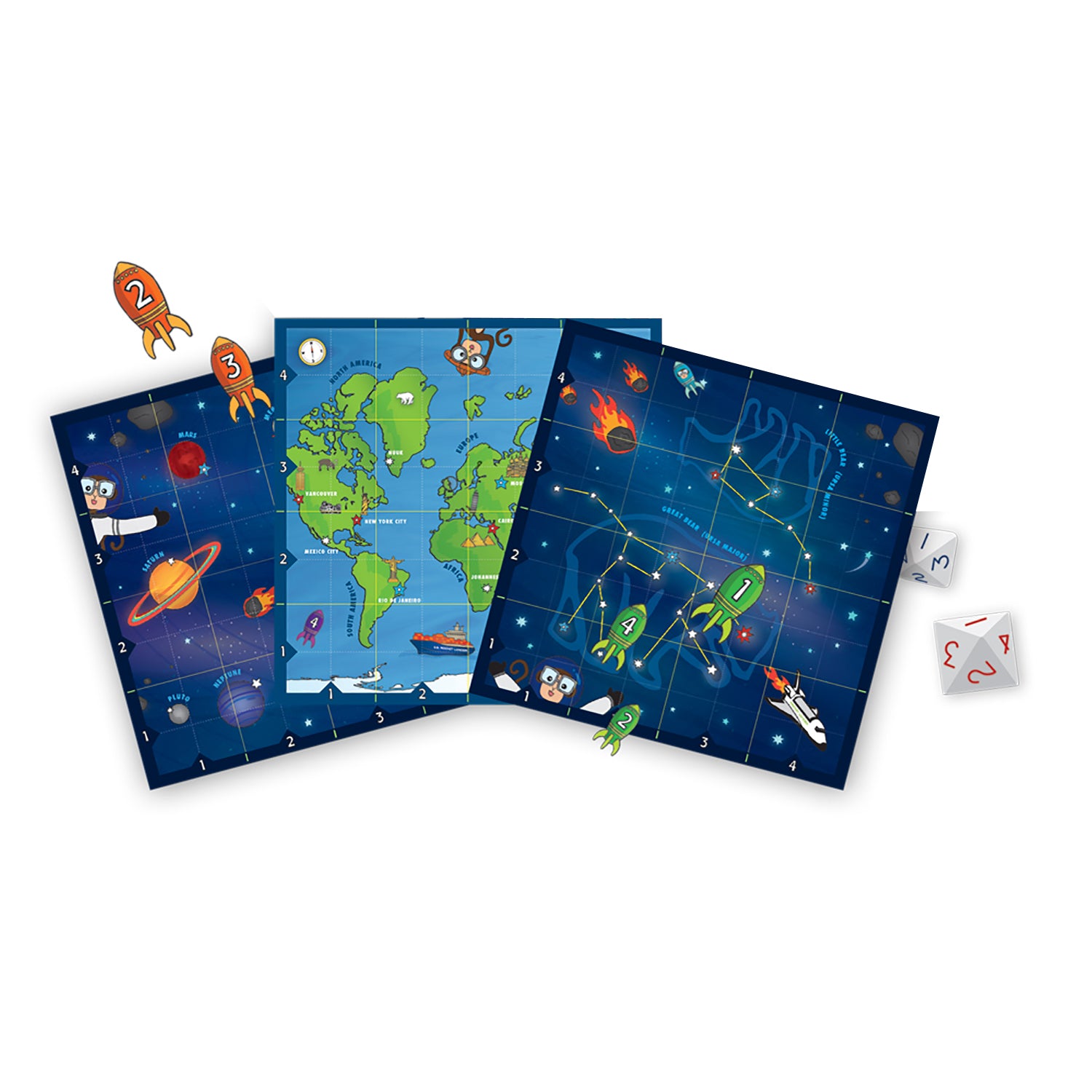 Alternative view of Griddly Kids Rocket Lander Graphing Game - Strategic STEM Challenge