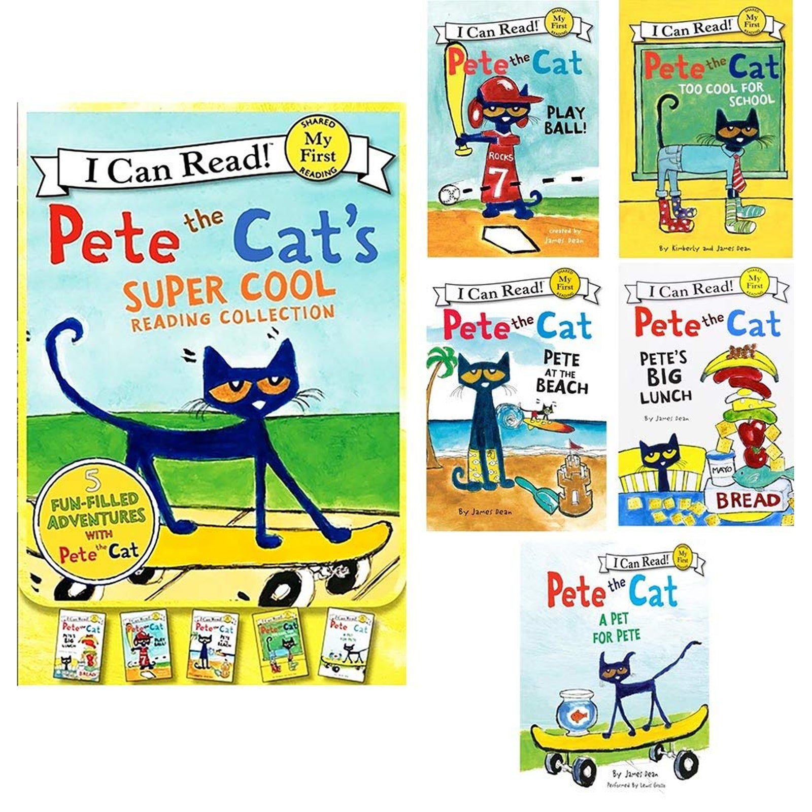 HarperCollins Pete the Cat's Super Cool Reading Collection, Set of 5 - Image 2