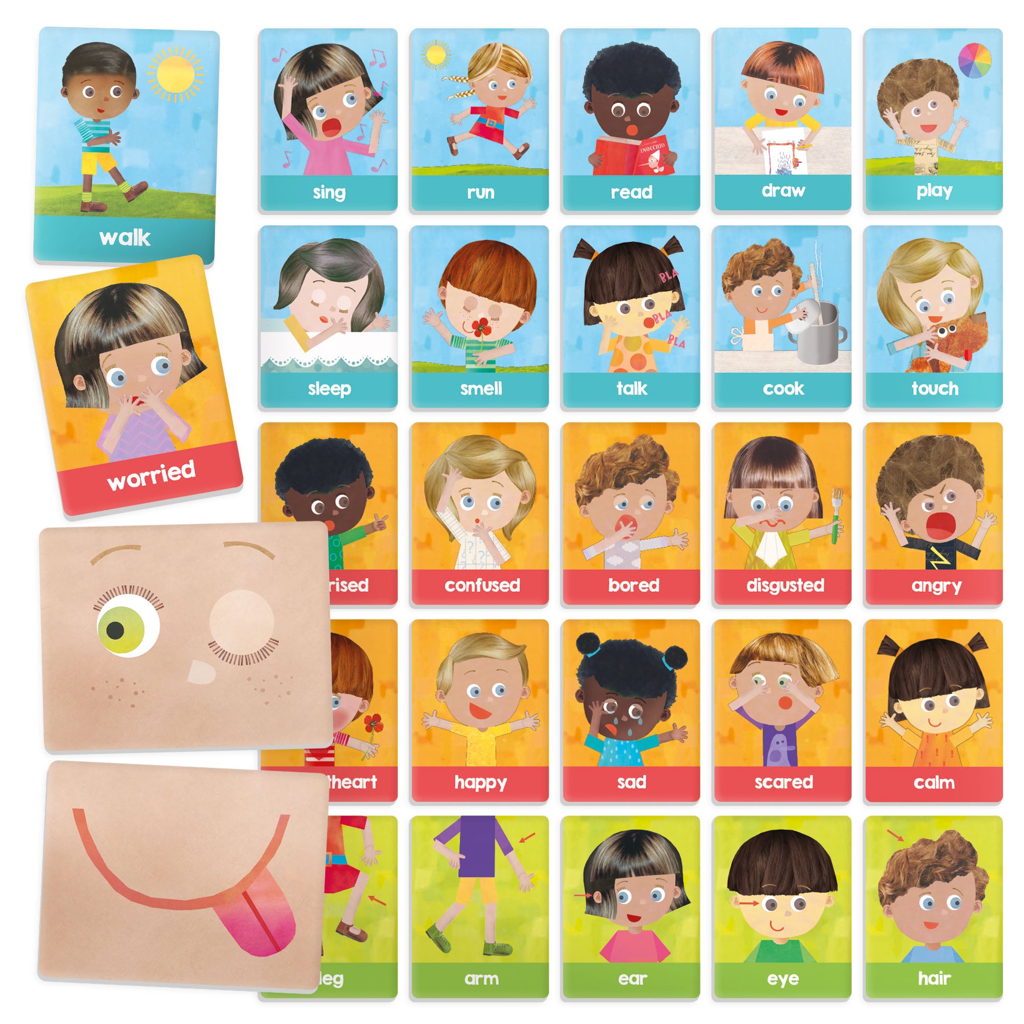 Alternative view of Headu Montessori Emotions & Actions Learning Flashcards - Interactive Educational Toy