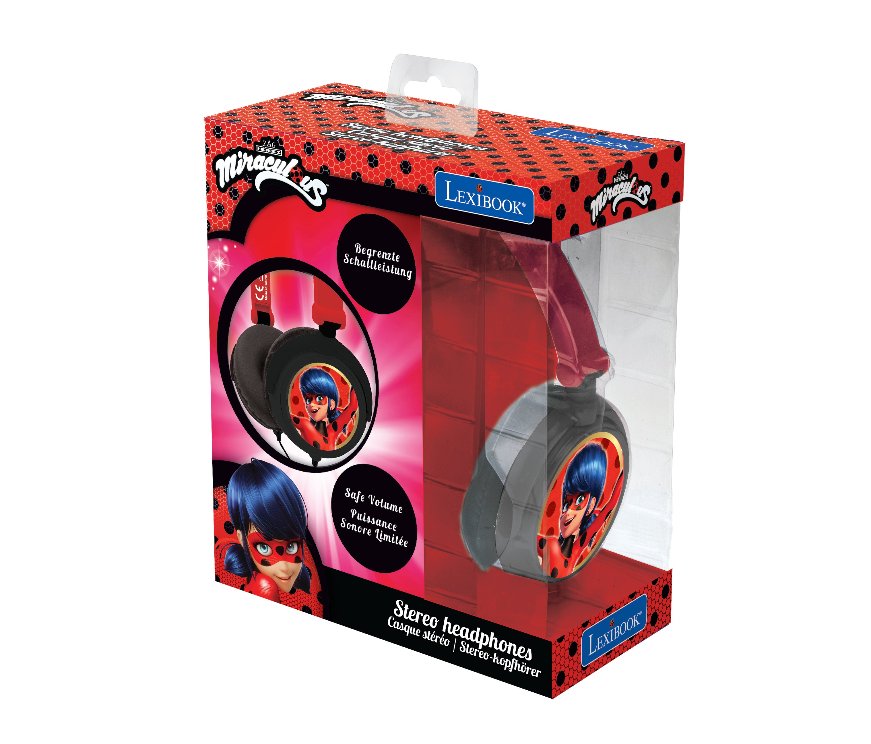 Alternative view of Miraculous Ladybug Foldable Headphones - Compact and Kid-Friendly