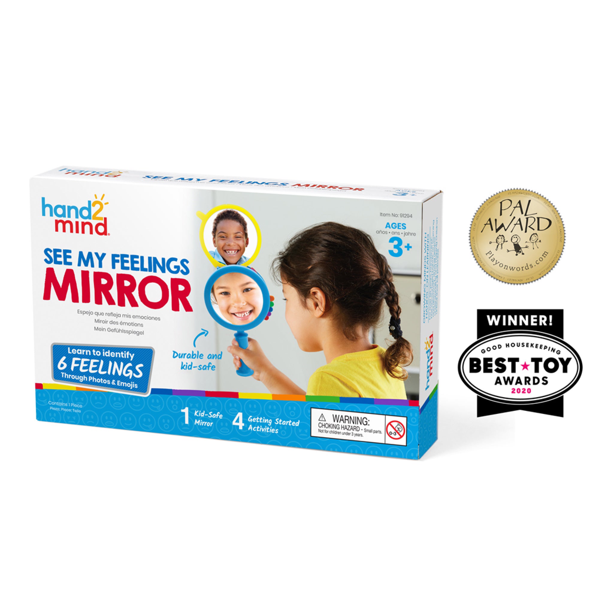 Hand2Mind See My Feelings Mirror, Fun Learning Tool for Toddlers - Image 2