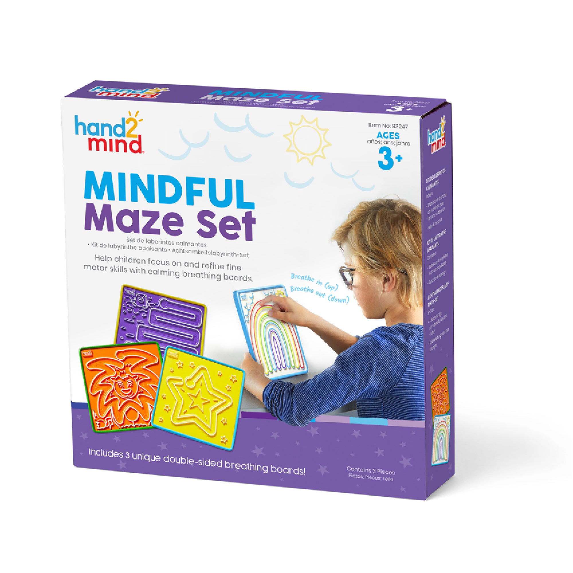 Alternative view of Hand2Mind Mindful Maze Set - Breathe & Play Guided Experience