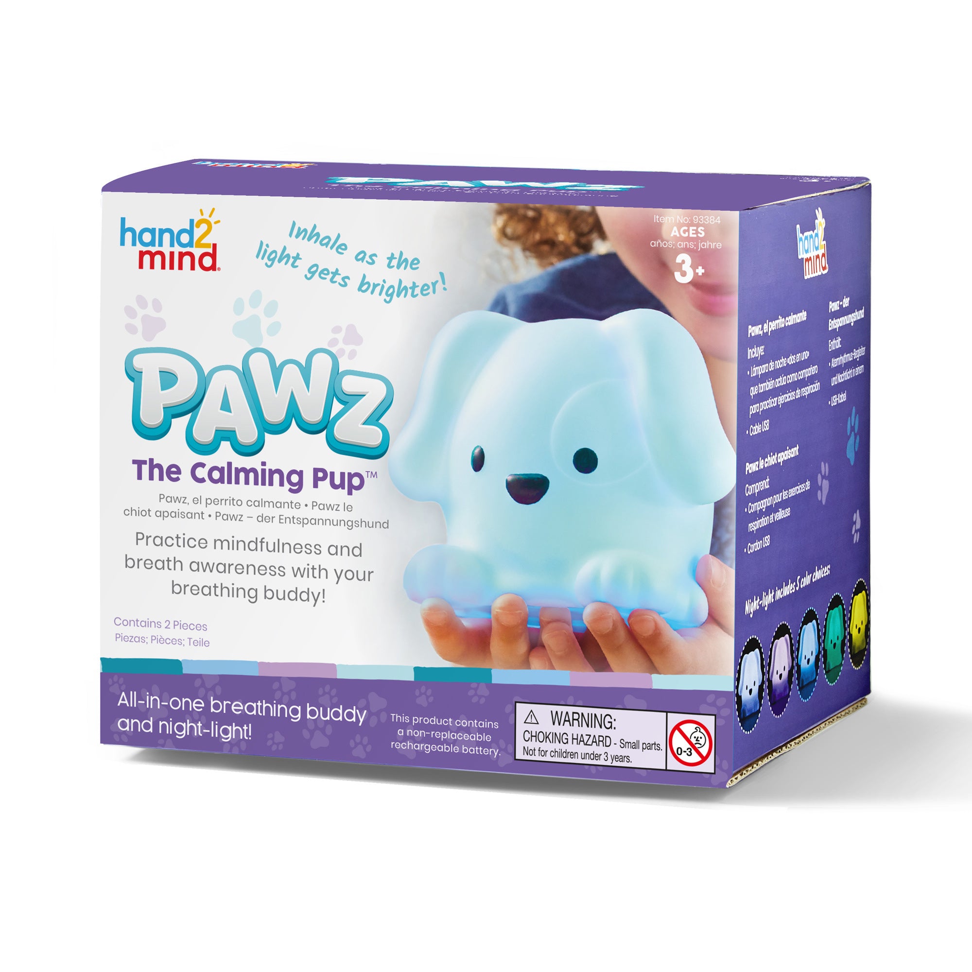Hand2Mind PAWZ The Calming Pup Interactive Light-Up Toy - Image 3