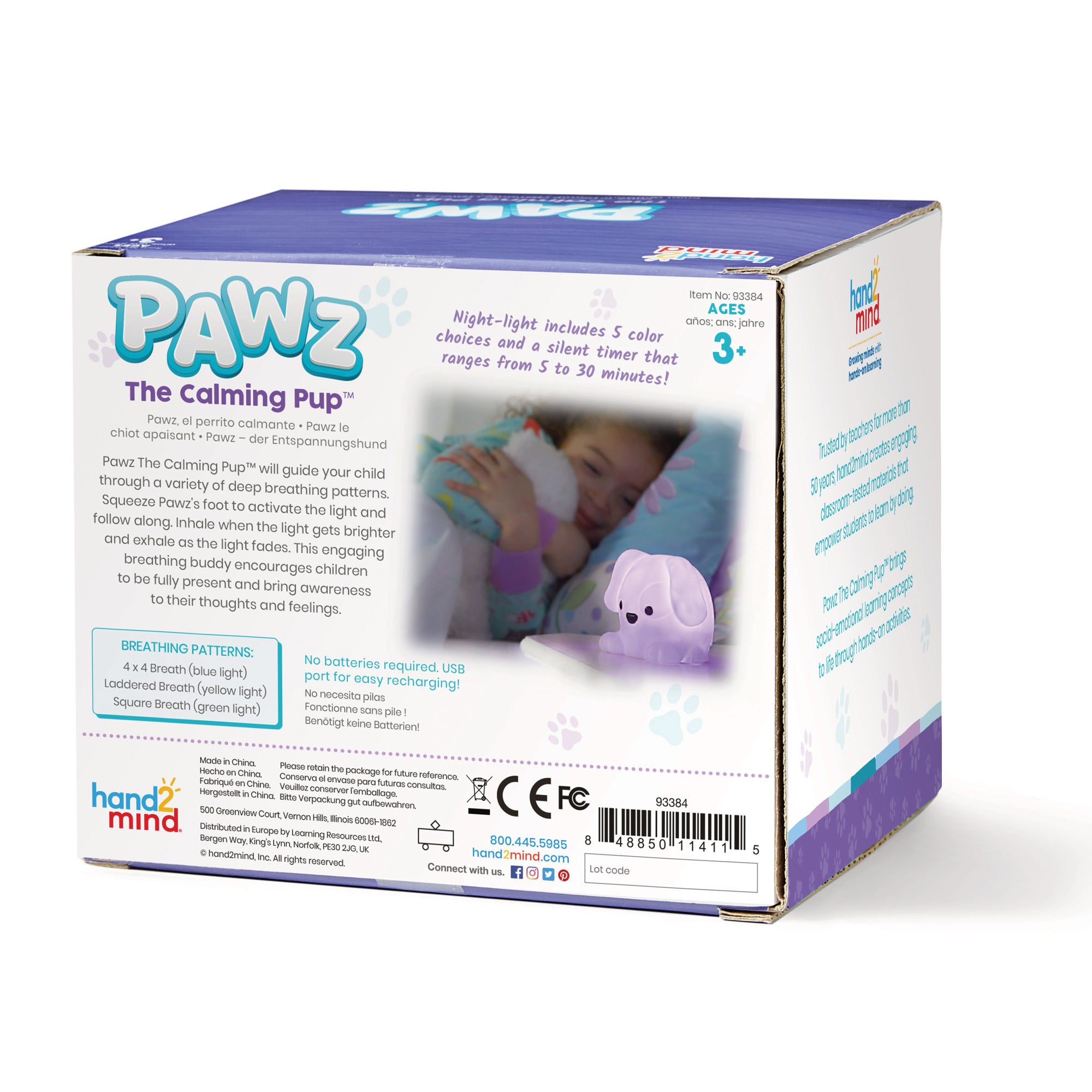 Hand2Mind PAWZ The Calming Pup Interactive Light-Up Toy - Image 6
