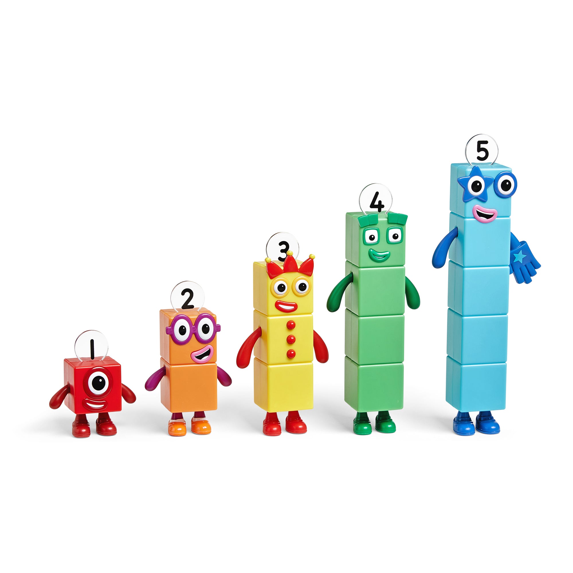 Alternative view of Hand2Mind Numberblocks Friends One to Five - Colorful Math Learning Set