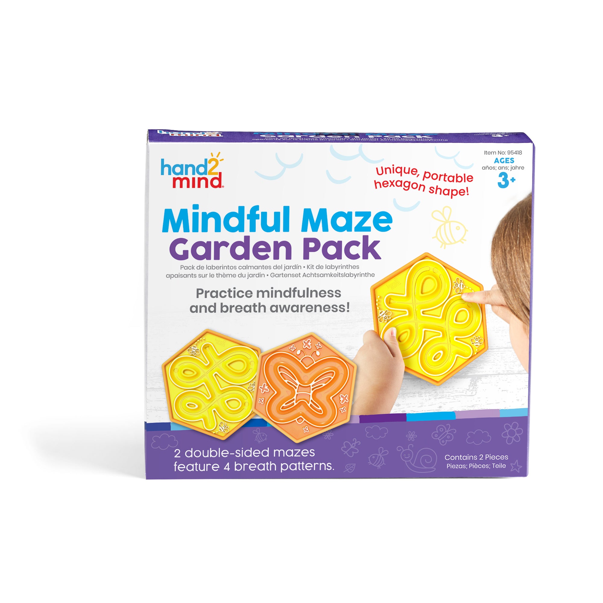 Alternative view of Hand2Mind Mindful Maze Garden Pack - Nature-Themed Breathing Helper