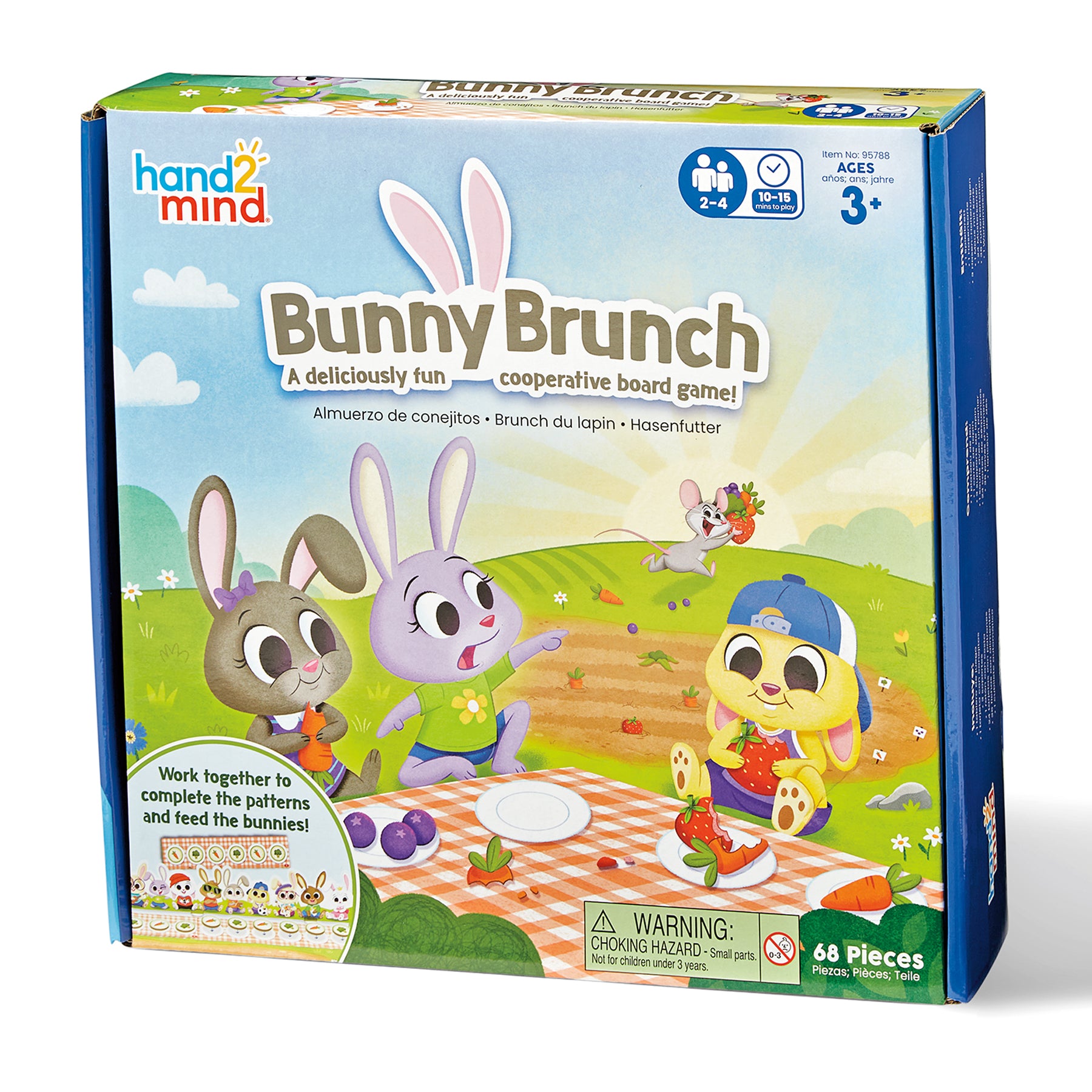 Alternative view of Hand2Mind Bunny Brunch - Cooperative Patterning Game for Kids