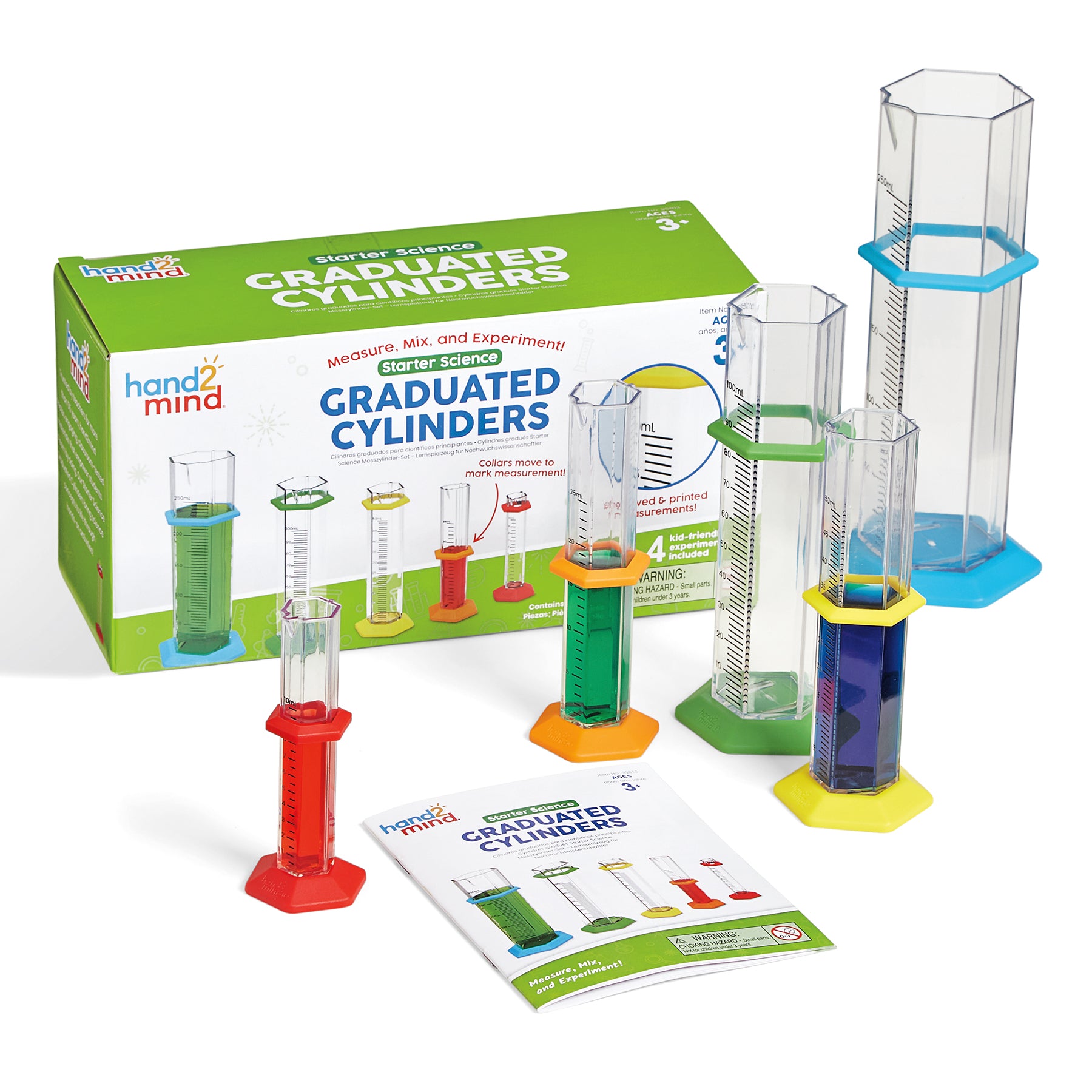 Hand2Mind Starter Science Graduated Cylinders Set for Kids - Image 4