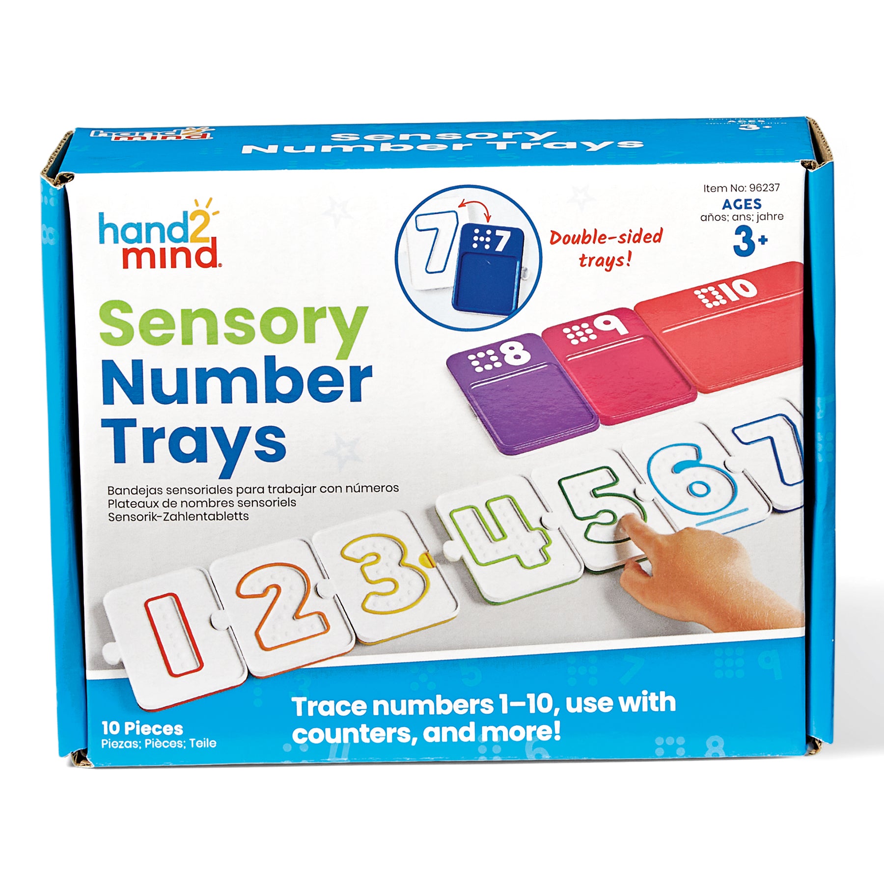 Alternative view of Hand2Mind Sensory Number Trays - Textured Paths for Learning Math