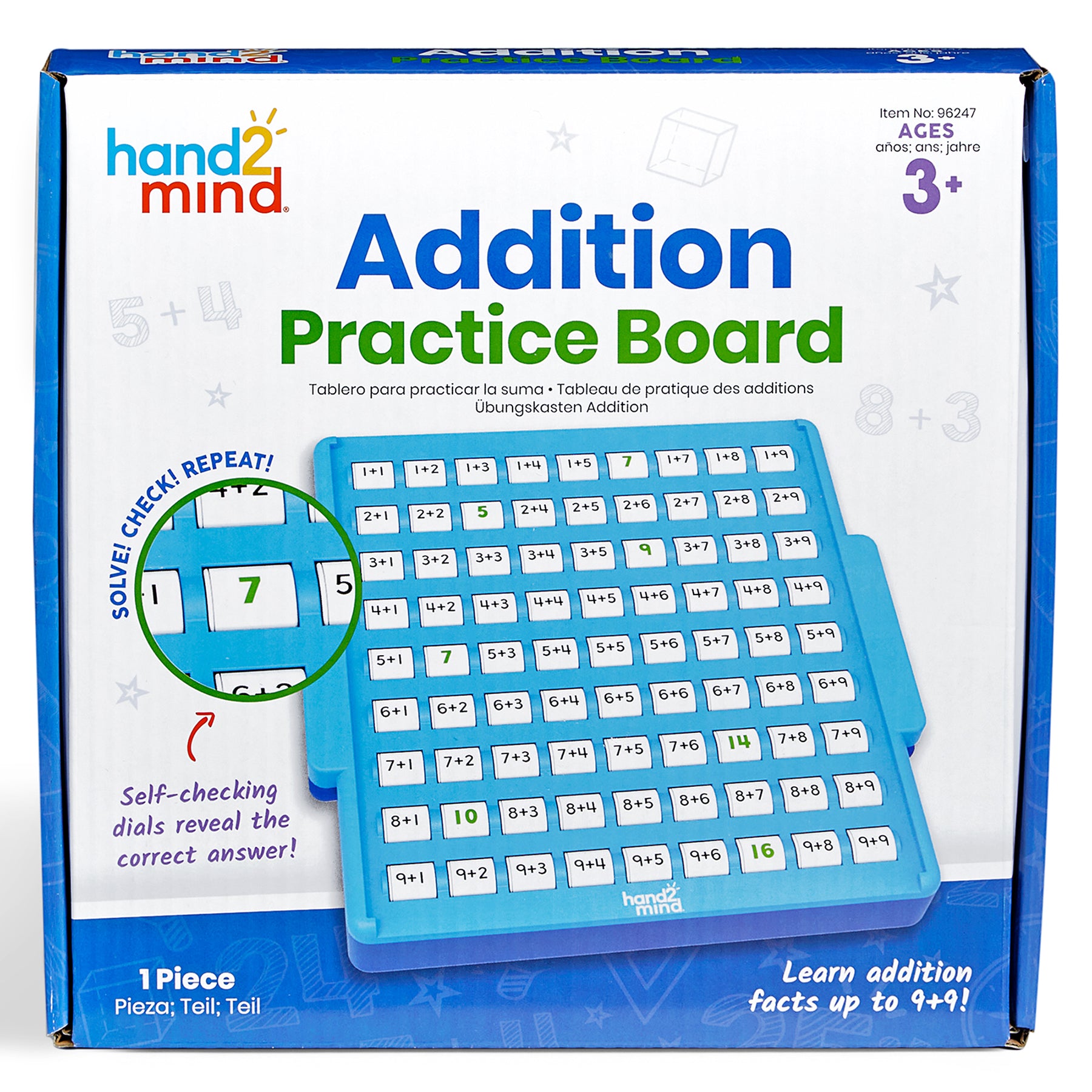 Alternative view of Hand2Mind Spin & Solve Interactive Math Facts Board - Addition Fun