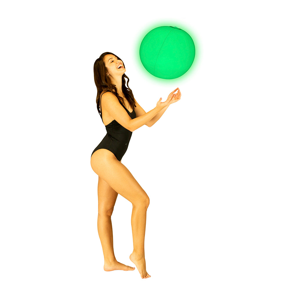 PoolCandy LiveLights LED Jumbo Beach Ball - 13.75" Illuminated Multi-Color - Image 2