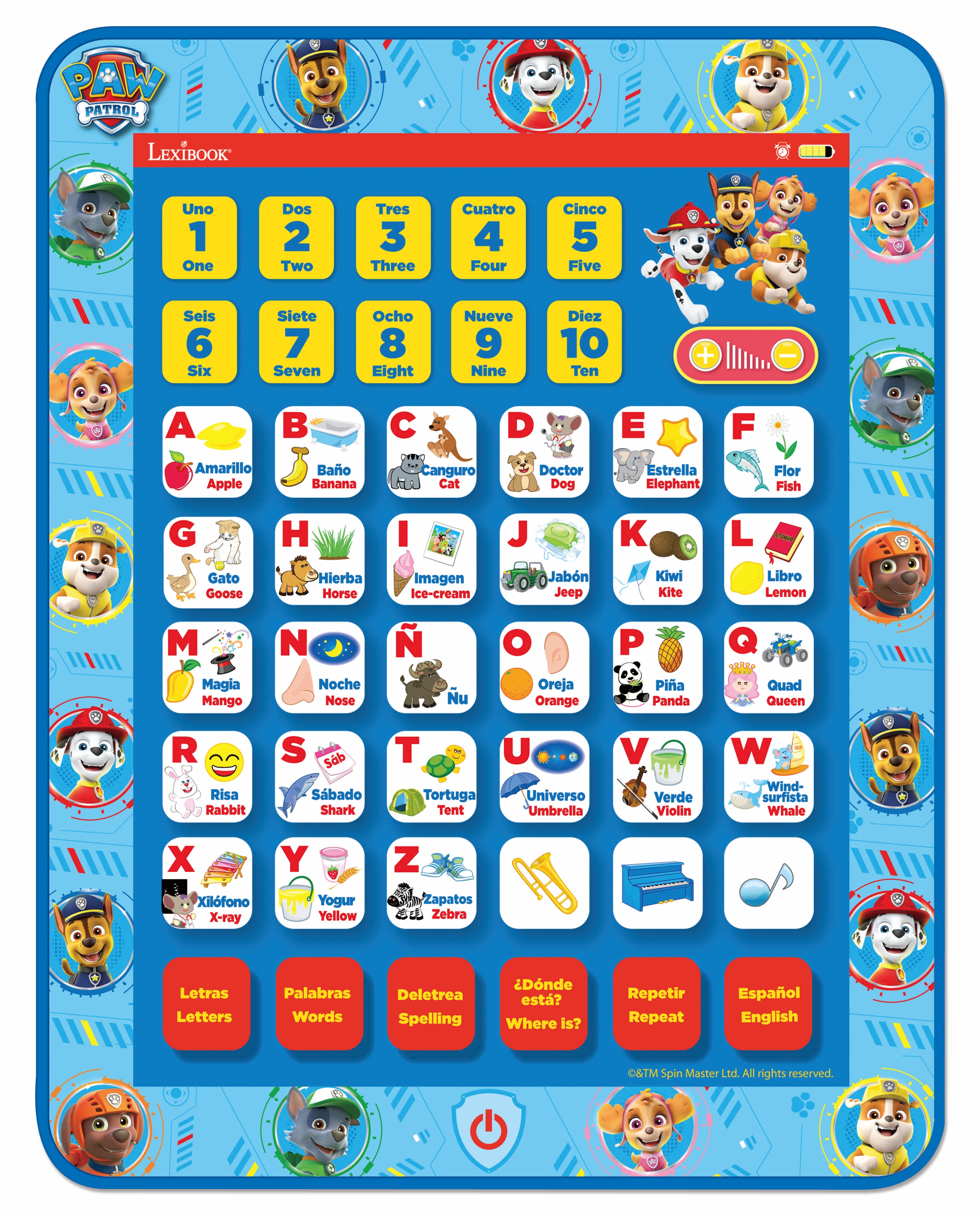 Paw Patrol Bilingual Educational Tablet with Touch-Sensitive Learning Pad