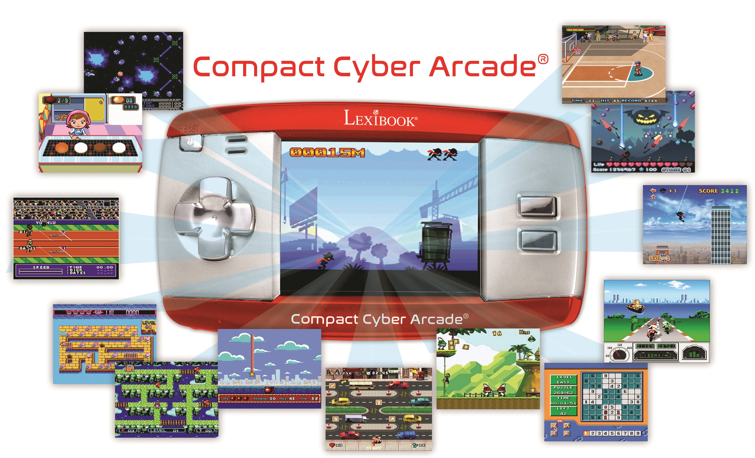 Lexibook Compact Cyber Arcade with 250 Games, Multi-Color Edition - Image 3