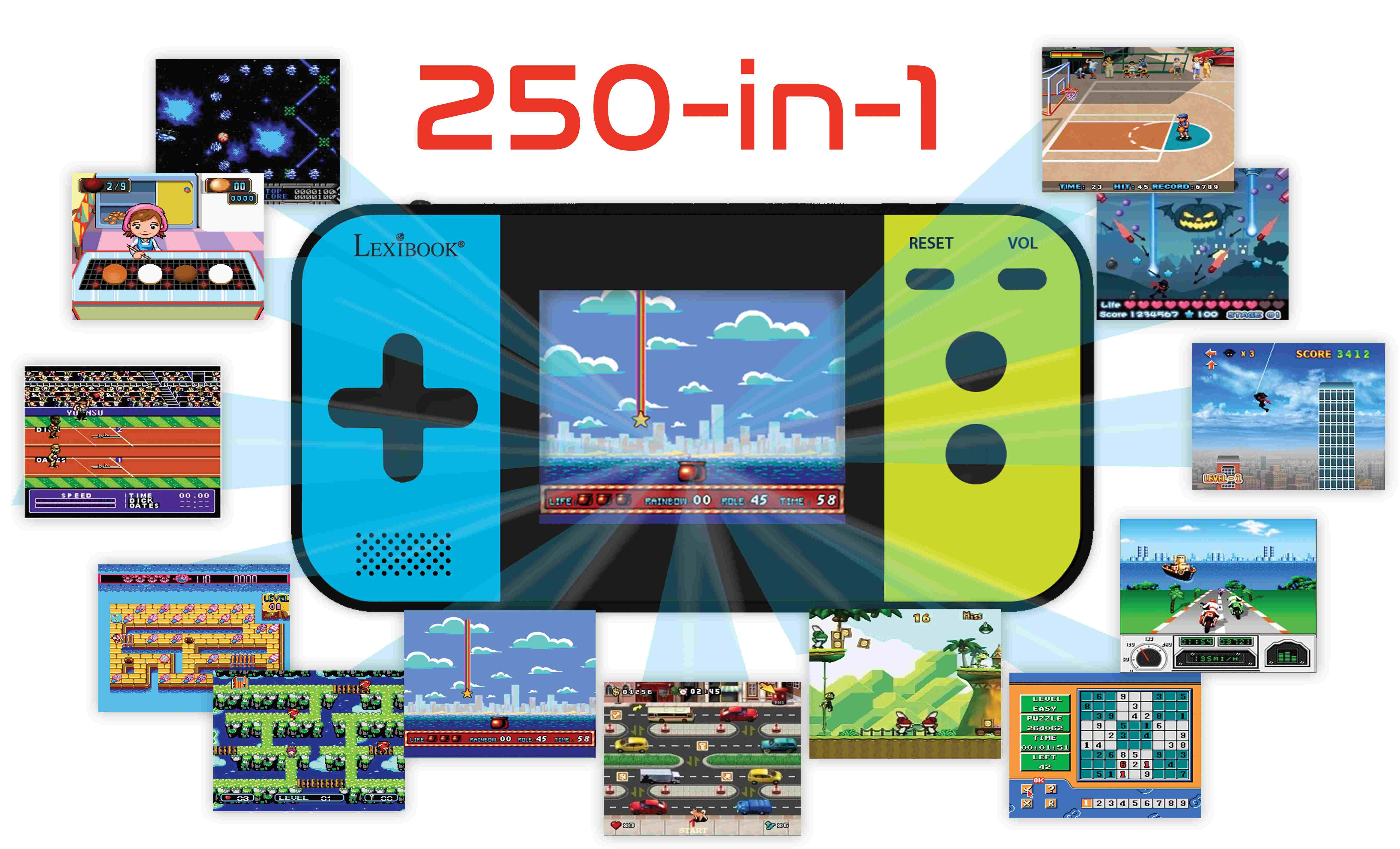 Alternative view of Lexibook Compact Cyber Arcade Handheld Gaming Console