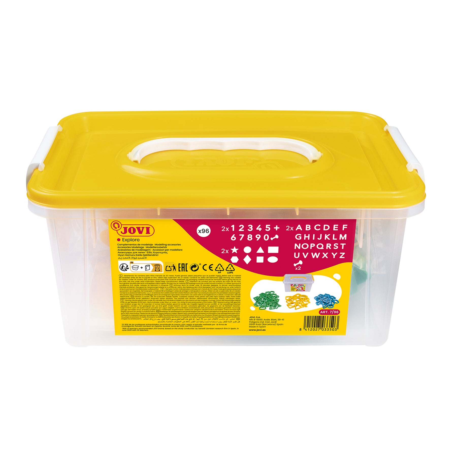 JOVI 96-Piece Dough & Clay Modelling Accessories - Multicolor - Image 3