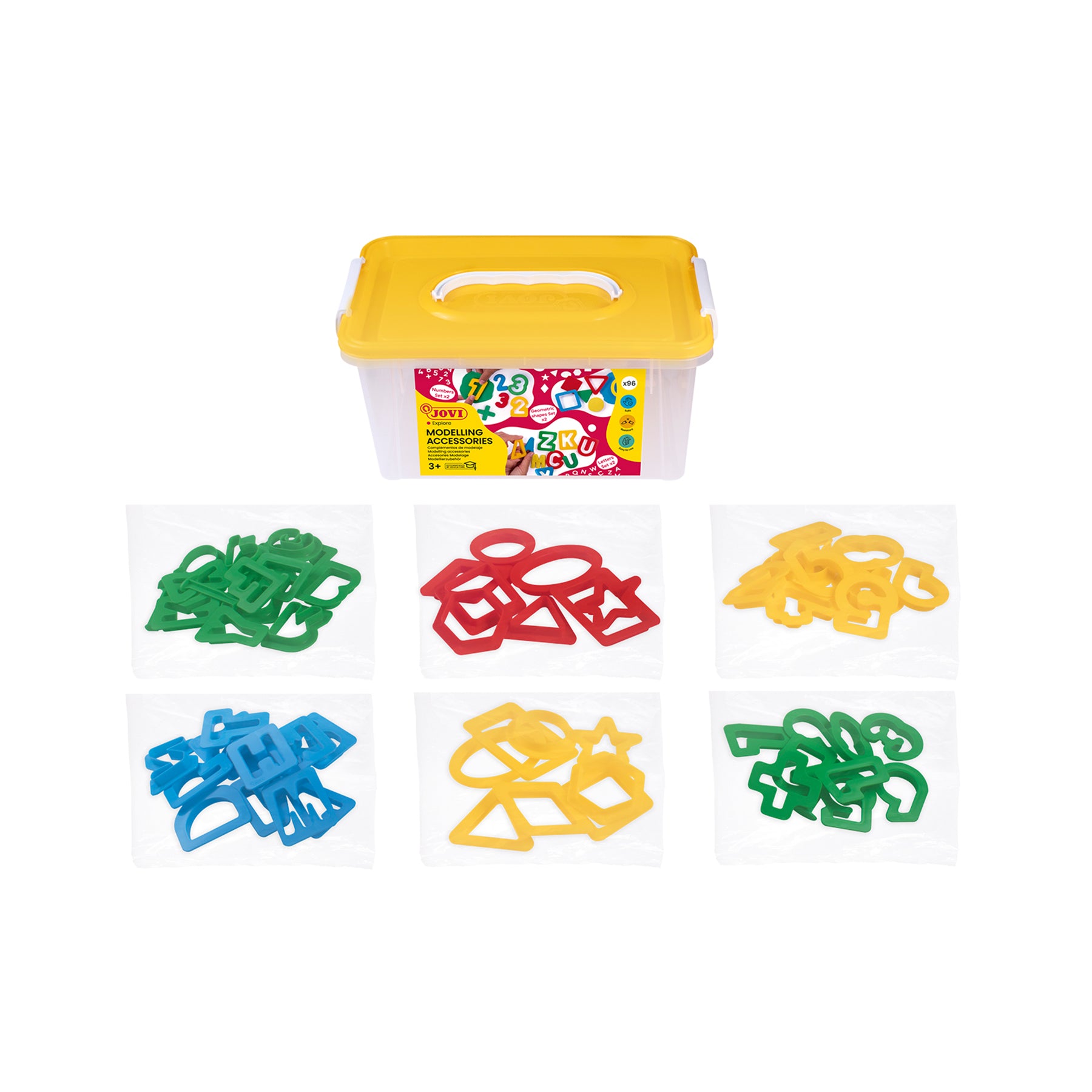 JOVI 96-Piece Dough & Clay Modelling Accessories - Multicolor - Image 6