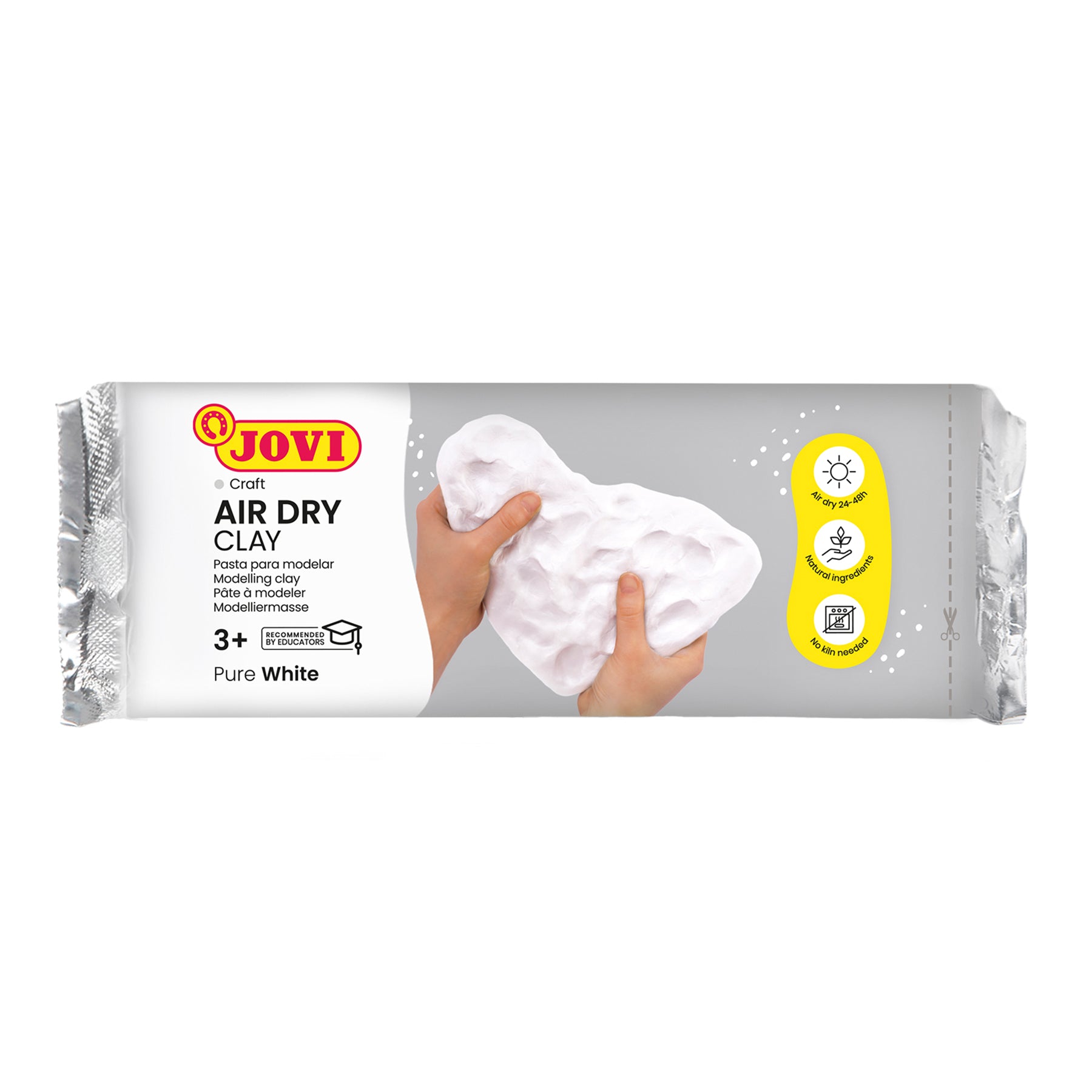Alternative view of JOVI No-Bake Craft Air Dry Clay, White, 2.2lb Bar, 2-Pack