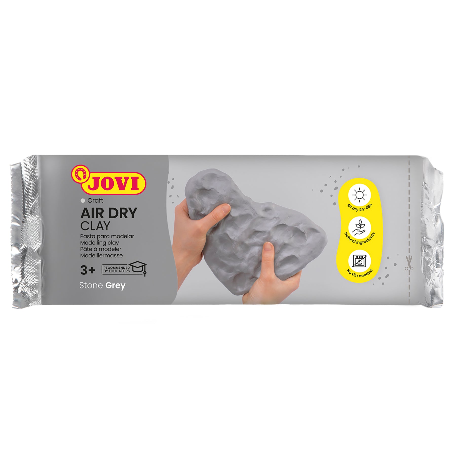 Alternative view of JOVI Home Artist Collection Air Dry Clay - Grey, 2.2lb Bar, Pack of 2