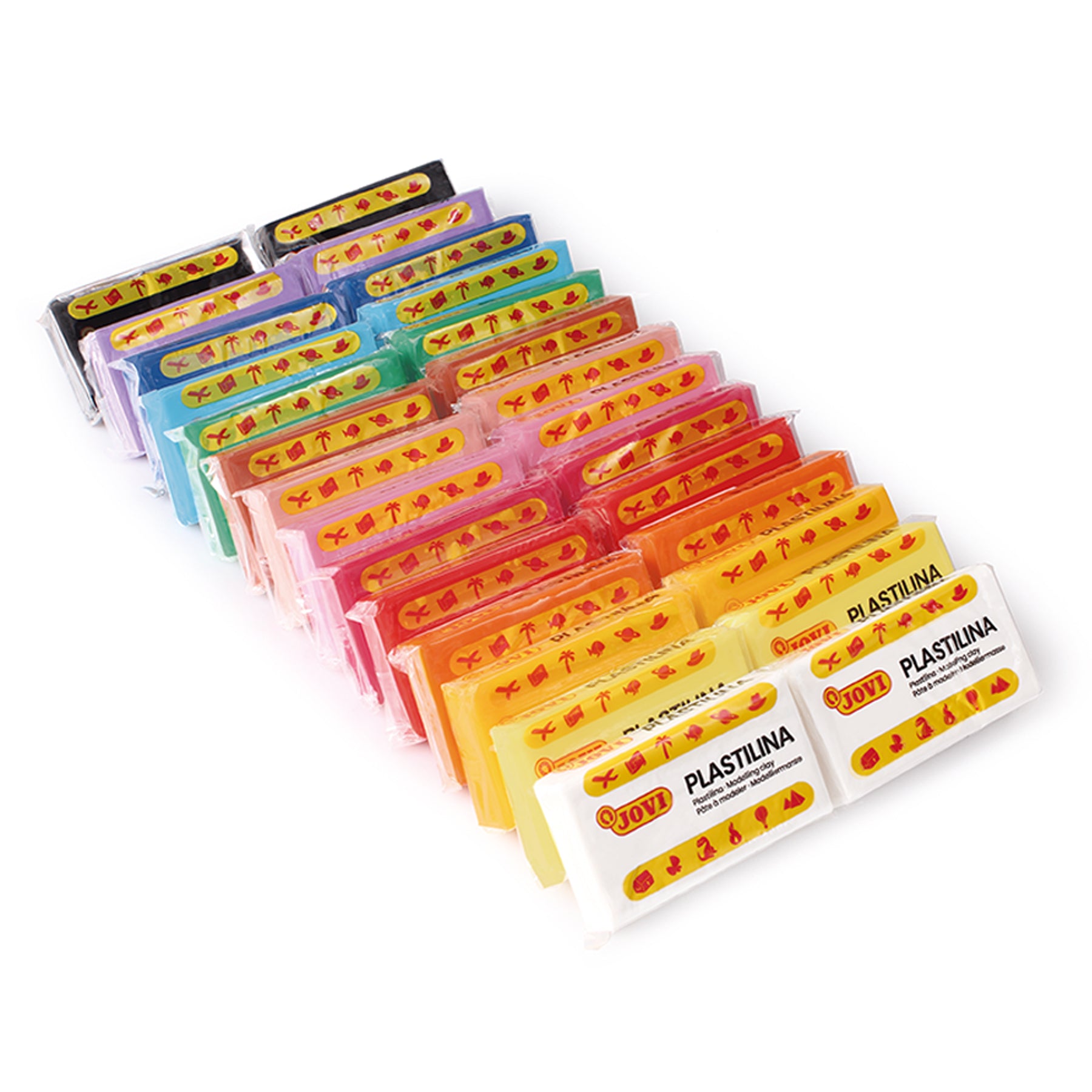 JOVI Plastilina Colorful Modeling Clay School Pack - 28 Bars with Accessories - Image 3