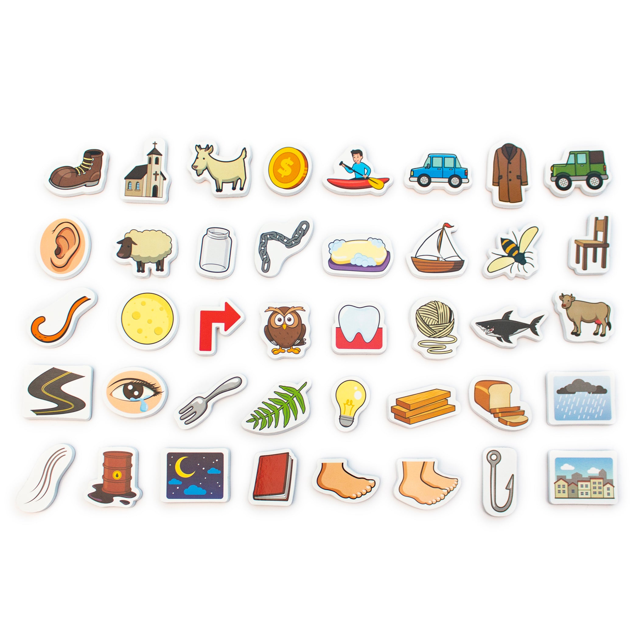 Alternative view of Junior Learning Vowel Objects - 40 Magnetic Educational Pieces