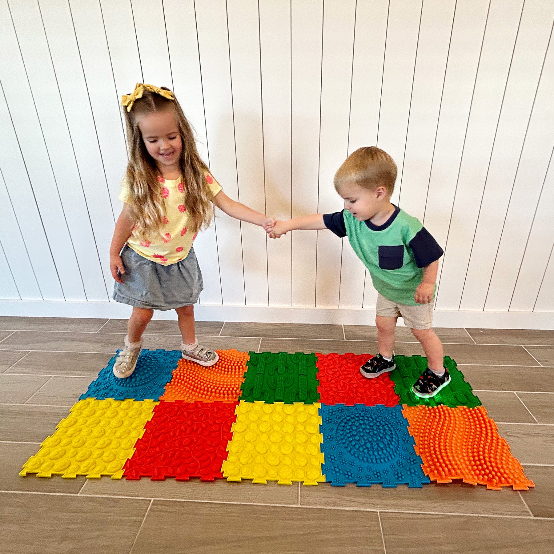 Kore Design Locking Sensory Tactile Tiles, Assorted Colors, 11.8" x 11.8" x 0.6" - Image 2