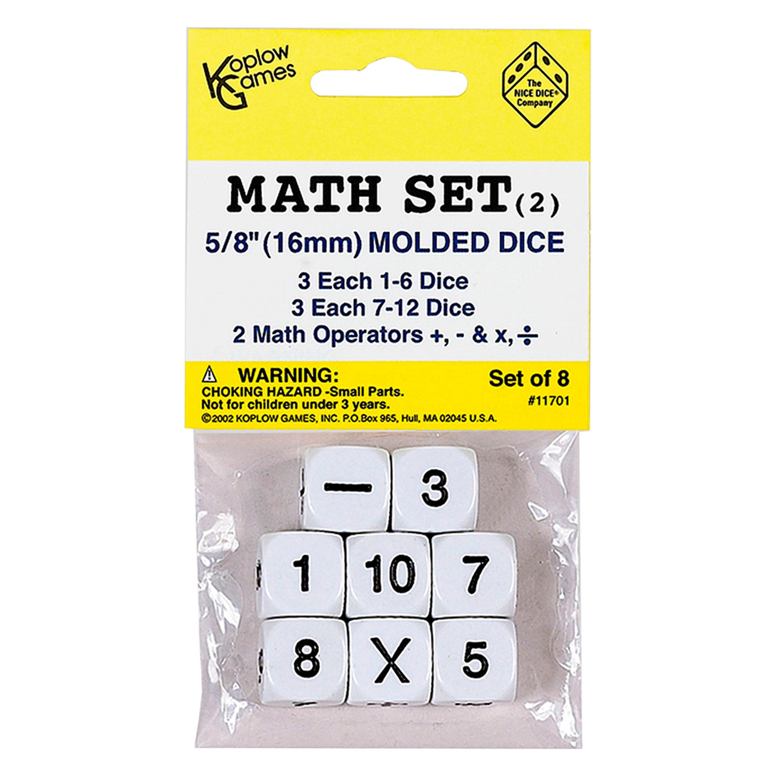 Alternative view of Koplow Games Educational Math Dice Set - STEM Learning - 48 Count