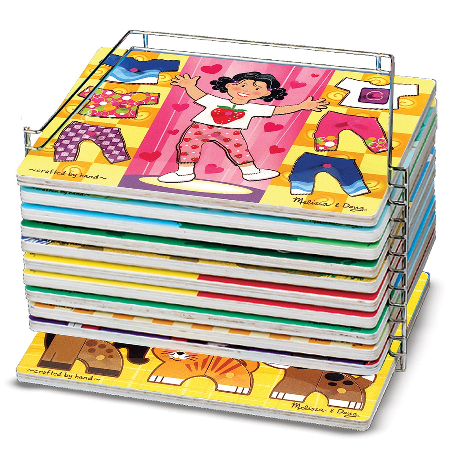 Alternative view of Melissa & Doug Sturdy Metal Puzzle Storage Rack