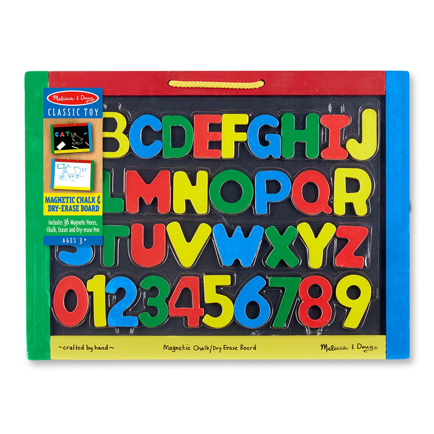 Melissa & Doug Magnetic Chalkboard and Dry-Erase Board - Dual-Sided Creativity - Image 2