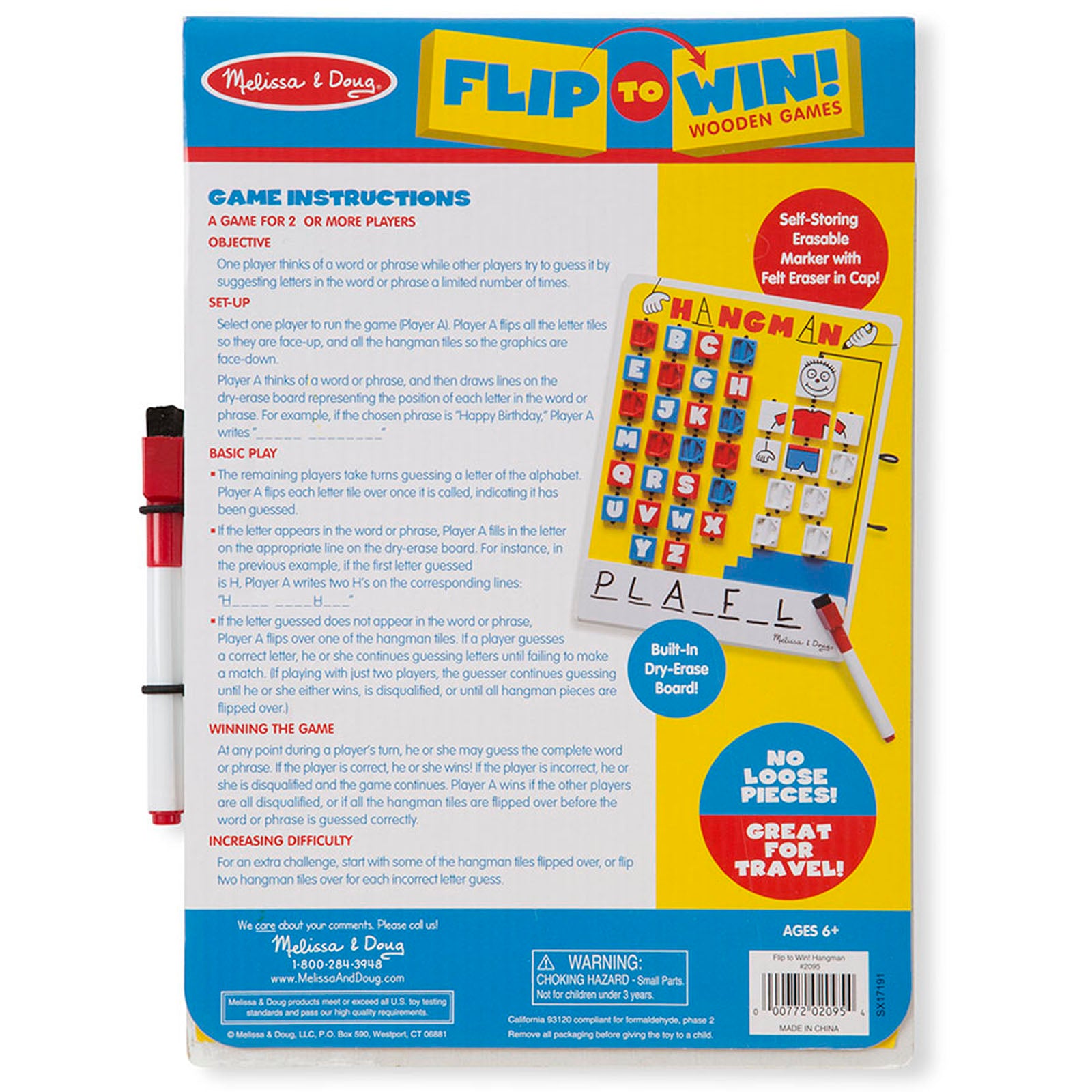Alternative view of Melissa & Doug Flip-to-Win Hangman Travel Game, 2-Pack