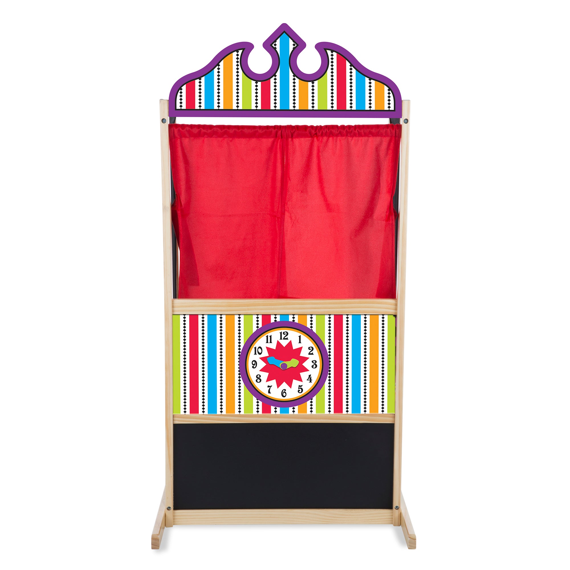 Melissa & Doug Deluxe Wooden Puppet Theater - Imaginative Play Stage