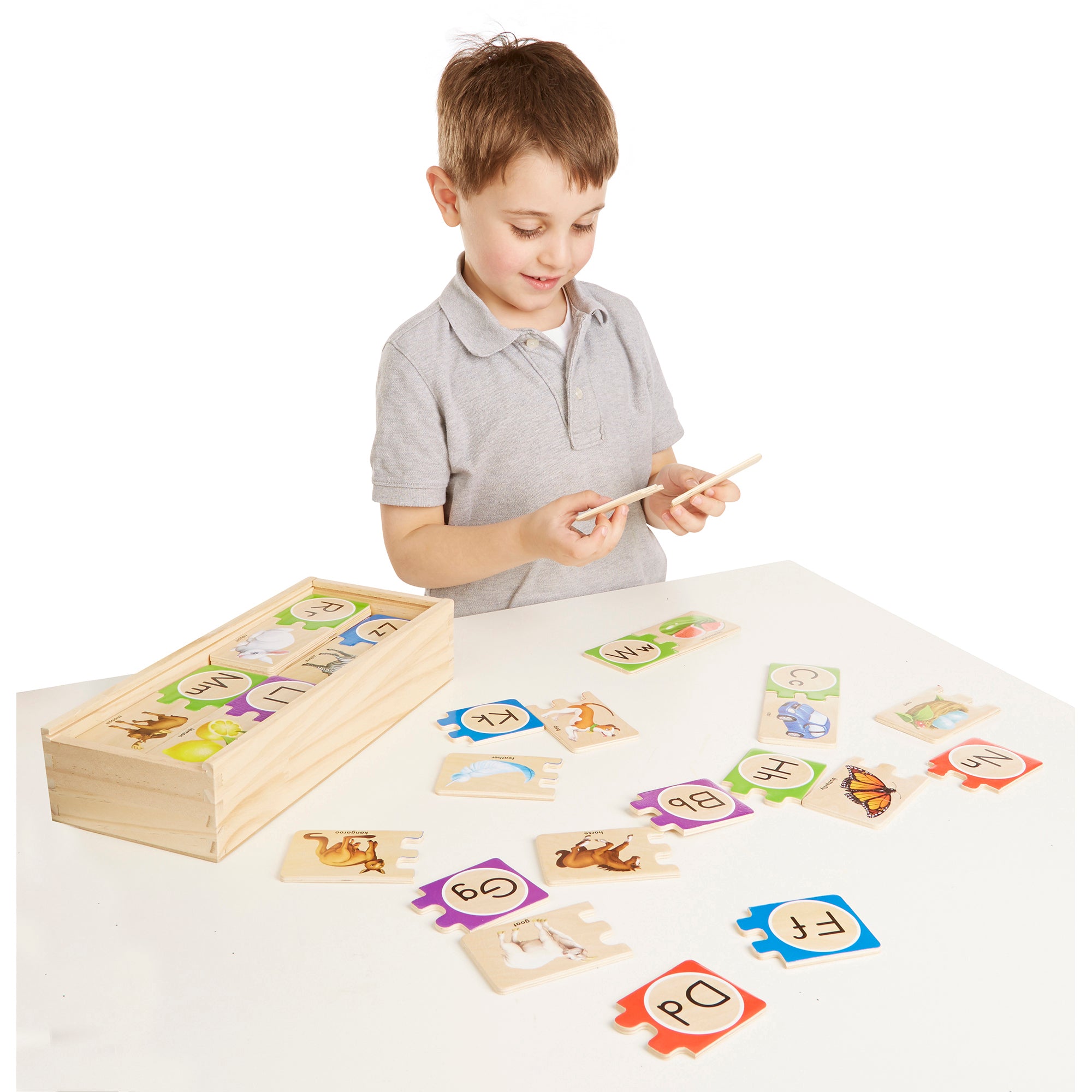 Melissa & Doug Alphabet Adventure Wooden Puzzle - Self-Correcting Letter Pieces - Image 4