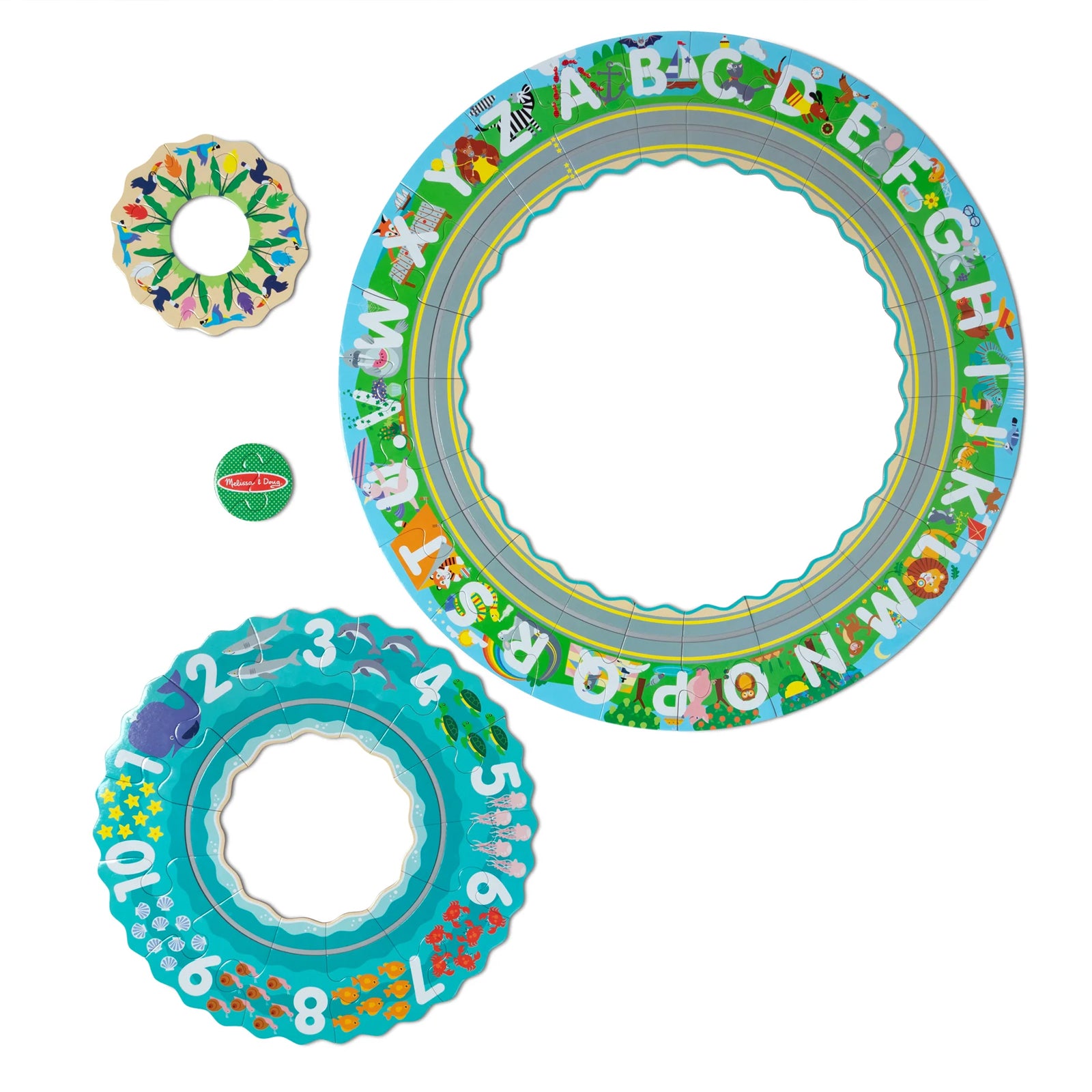 Alternative view of Melissa & Doug Round the Shore 48-Piece Floor Puzzle & Play Set