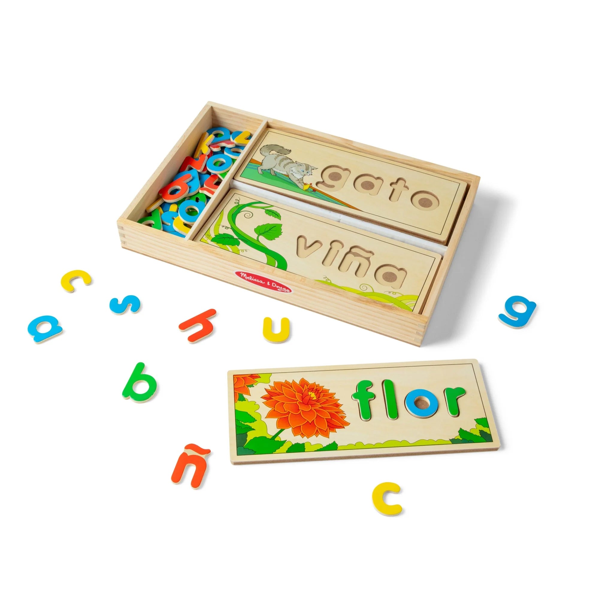Alternative view of Melissa & Doug Spanish See & Spell Learning Puzzle Set