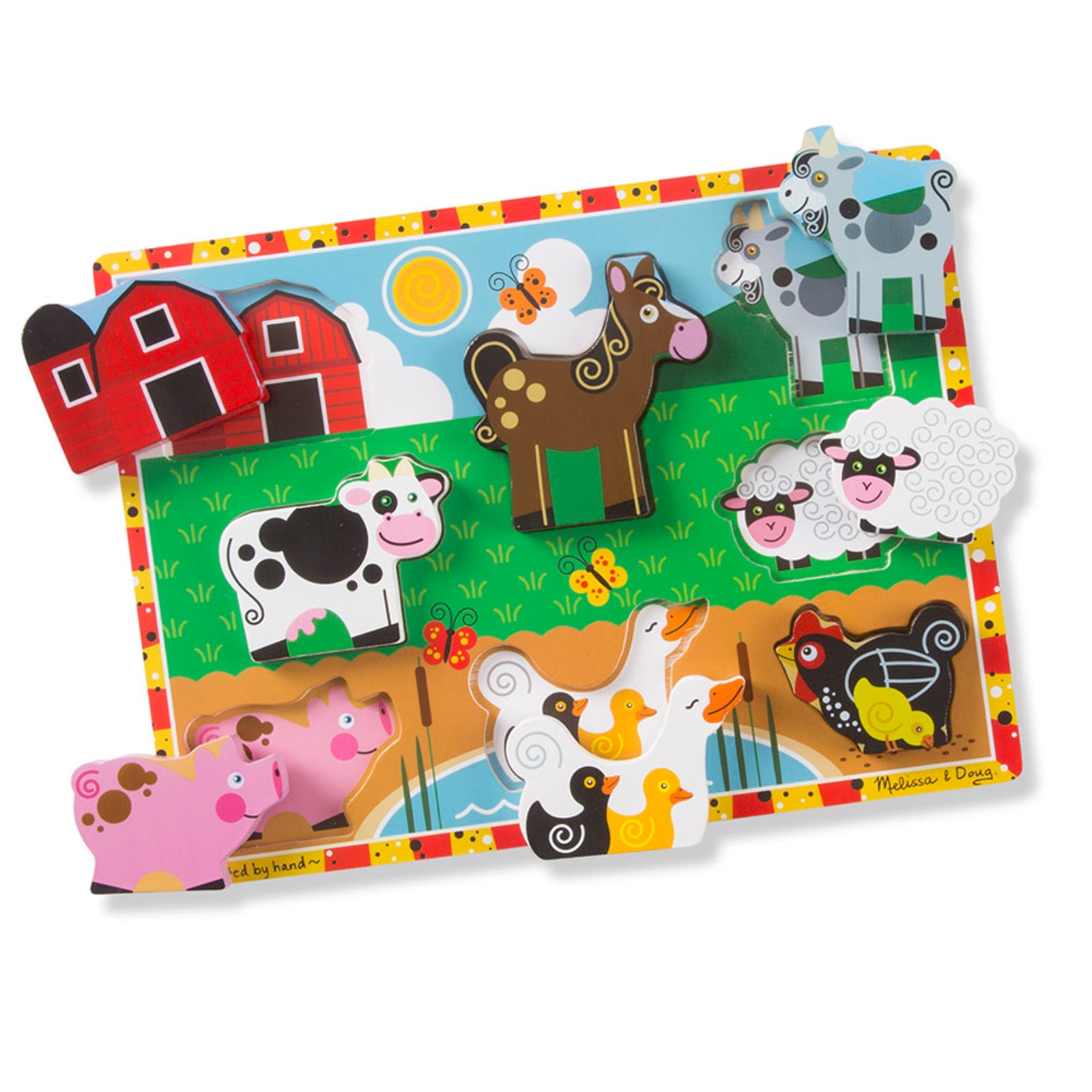 Alternative view of Melissa & Doug Chunky Wooden Farm Puzzle - 8 pc