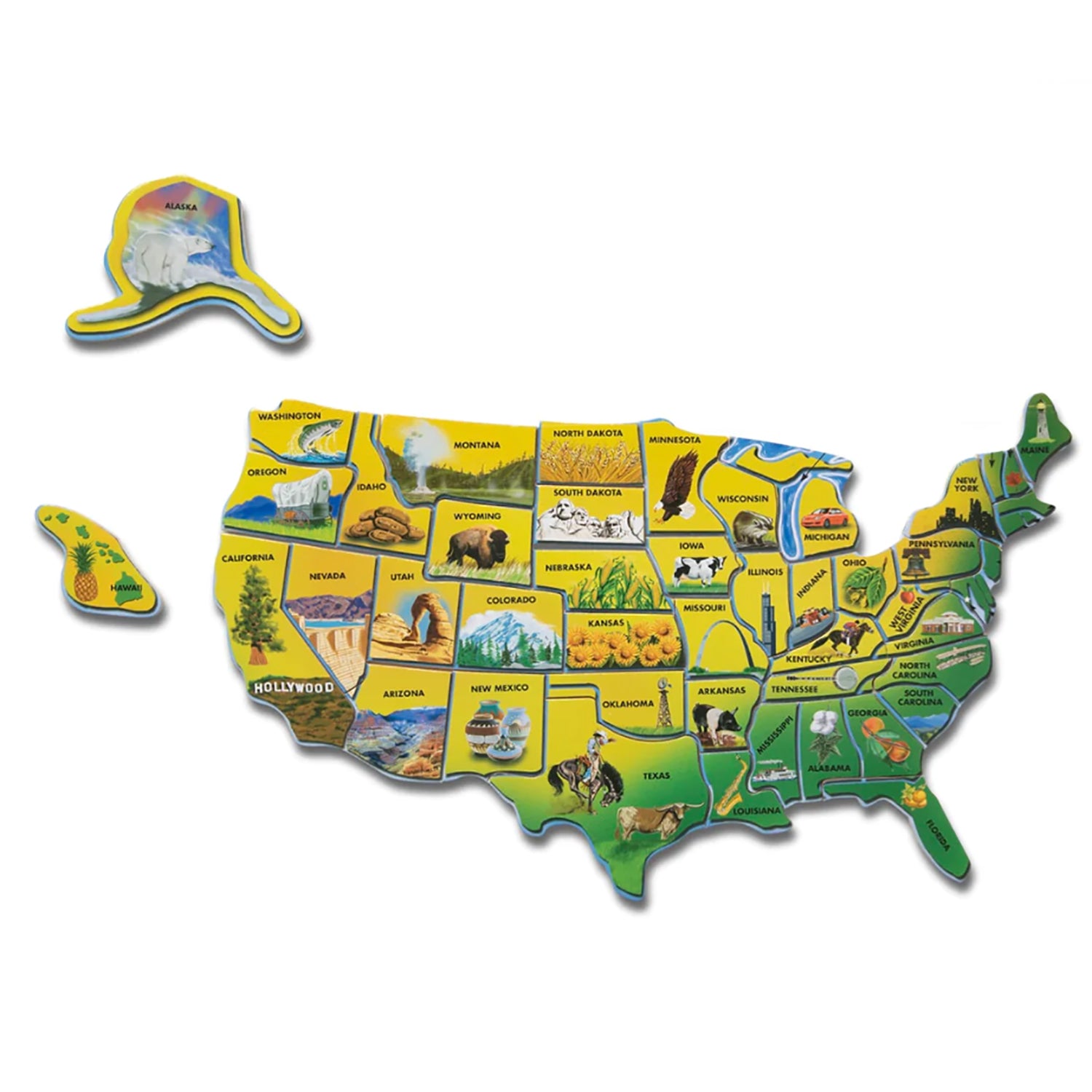 Melissa & Doug U.S.A. Map Wooden Puzzle - 45 Pieces - Interactive Geography Learning - Image 3