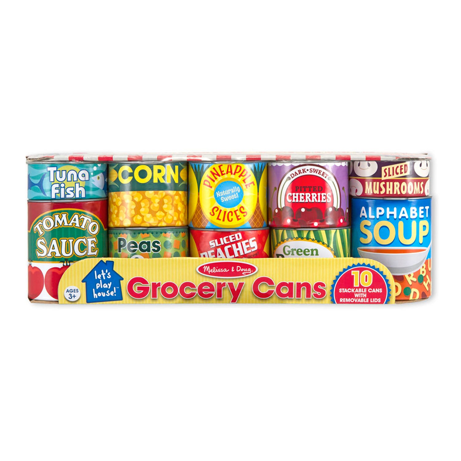 Melissa & Doug Playful Grocery Cans Pretend Play Set - 10 Pieces - Image 2