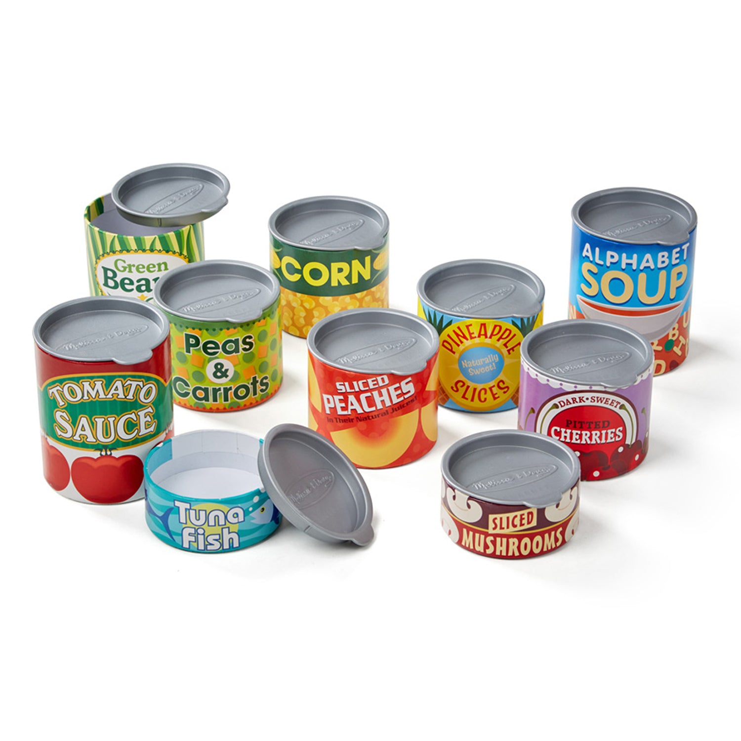 Melissa & Doug Playful Grocery Cans Pretend Play Set - 10 Pieces - Image 3