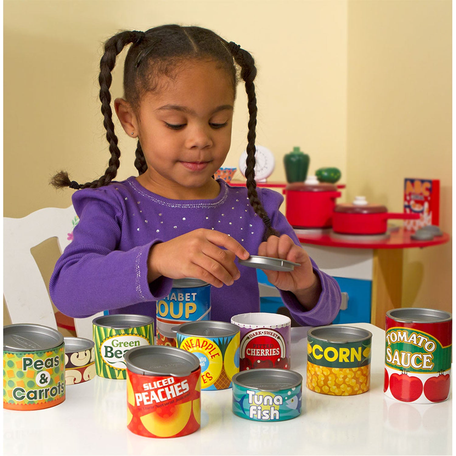 Melissa & Doug Playful Grocery Cans Pretend Play Set - 10 Pieces - Image 4