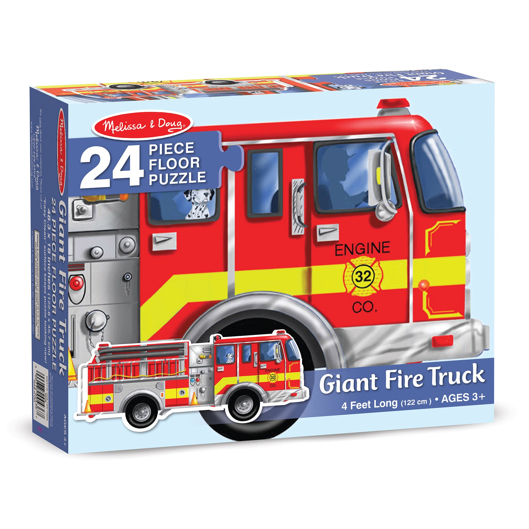 Alternative view of Melissa & Doug Fire Truck 4' Floor Puzzle - 24 Pieces