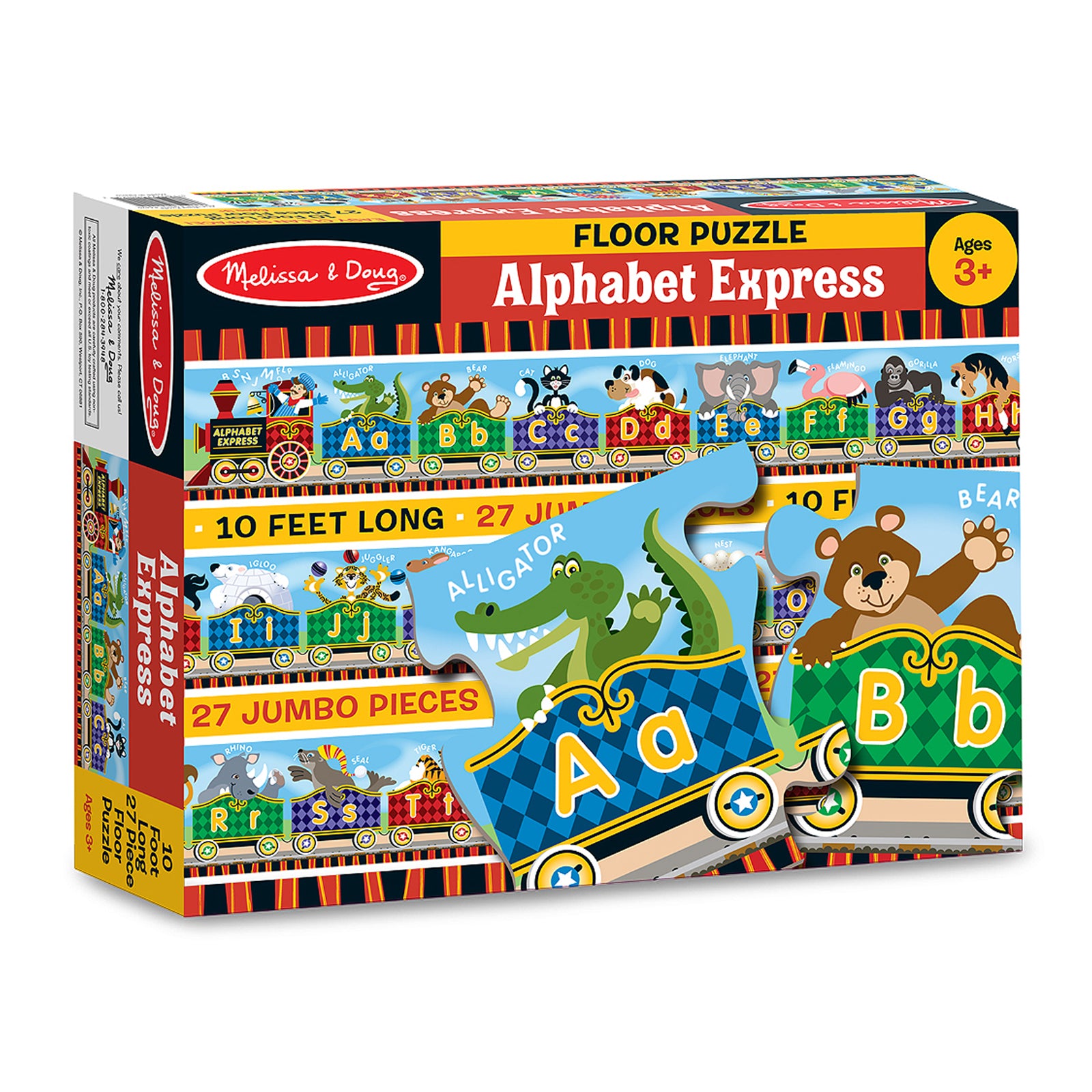 Alternative view of Melissa & Doug Alphabet Express 2 Pack Floor Puzzles – 27 pc
