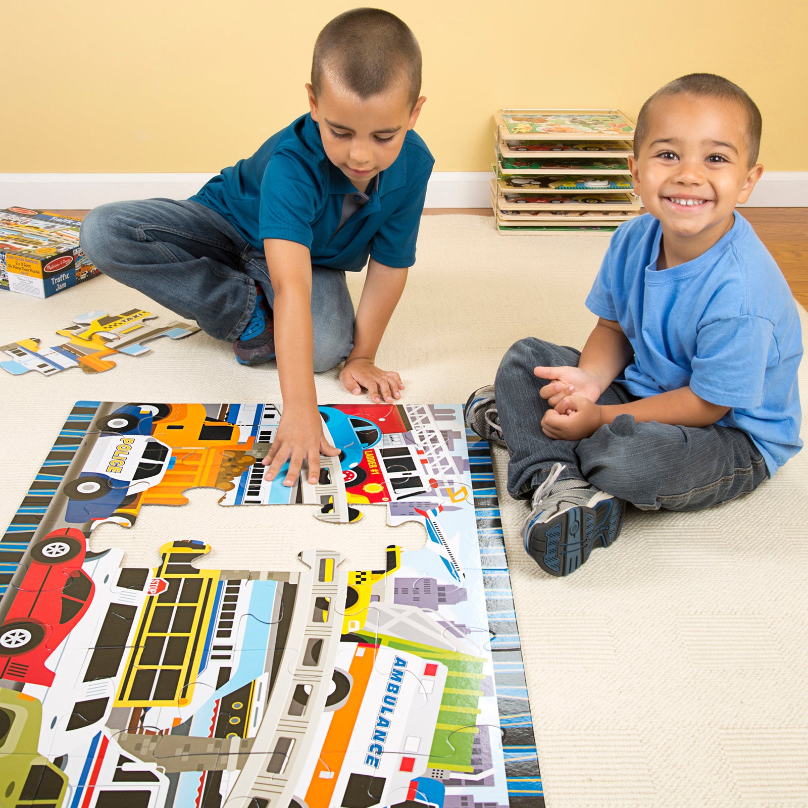 Melissa & Doug Traffic Jam Floor Puzzle - 24 pc - Image 4