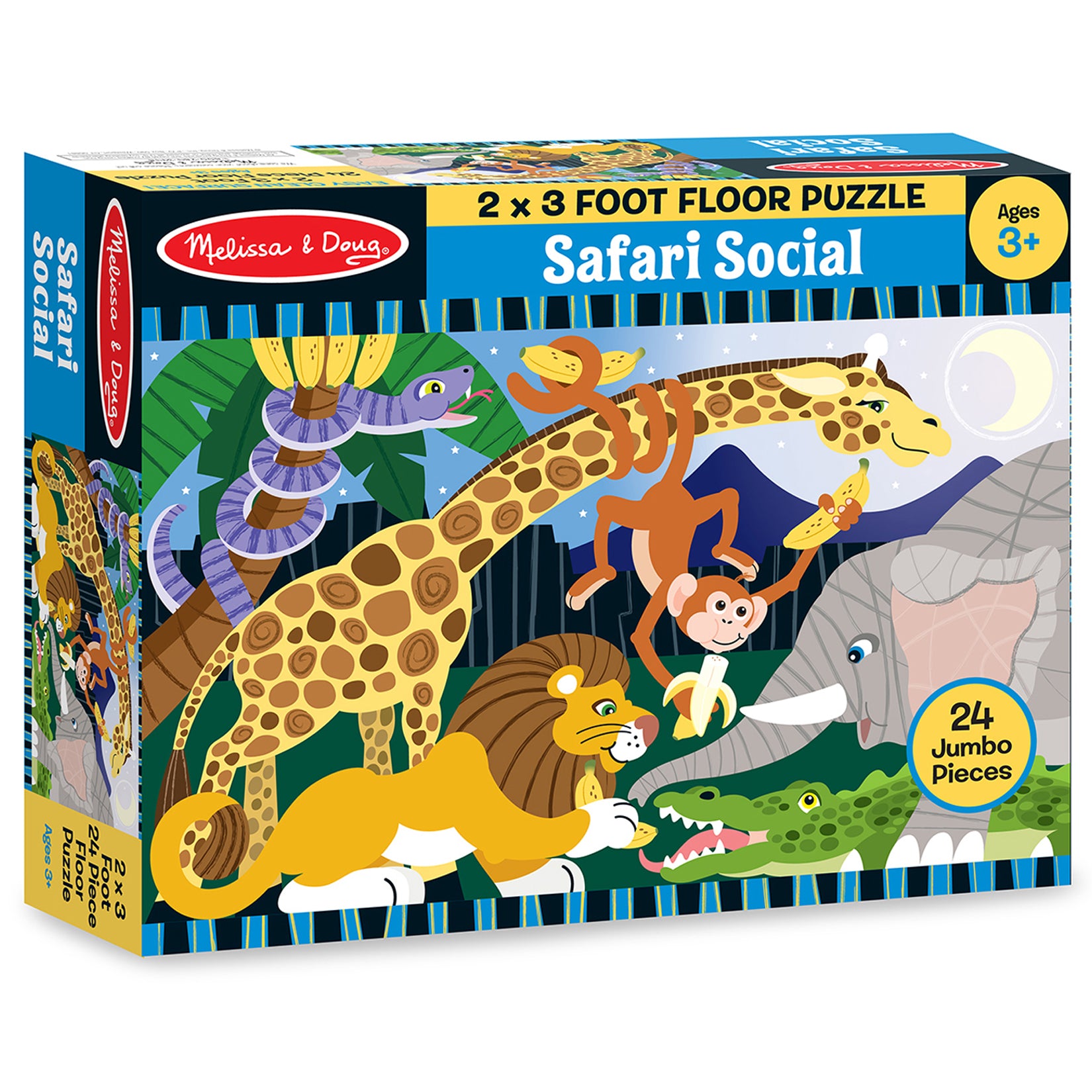 Alternative view of Melissa & Doug Safari Social 24 pc Floor Puzzle