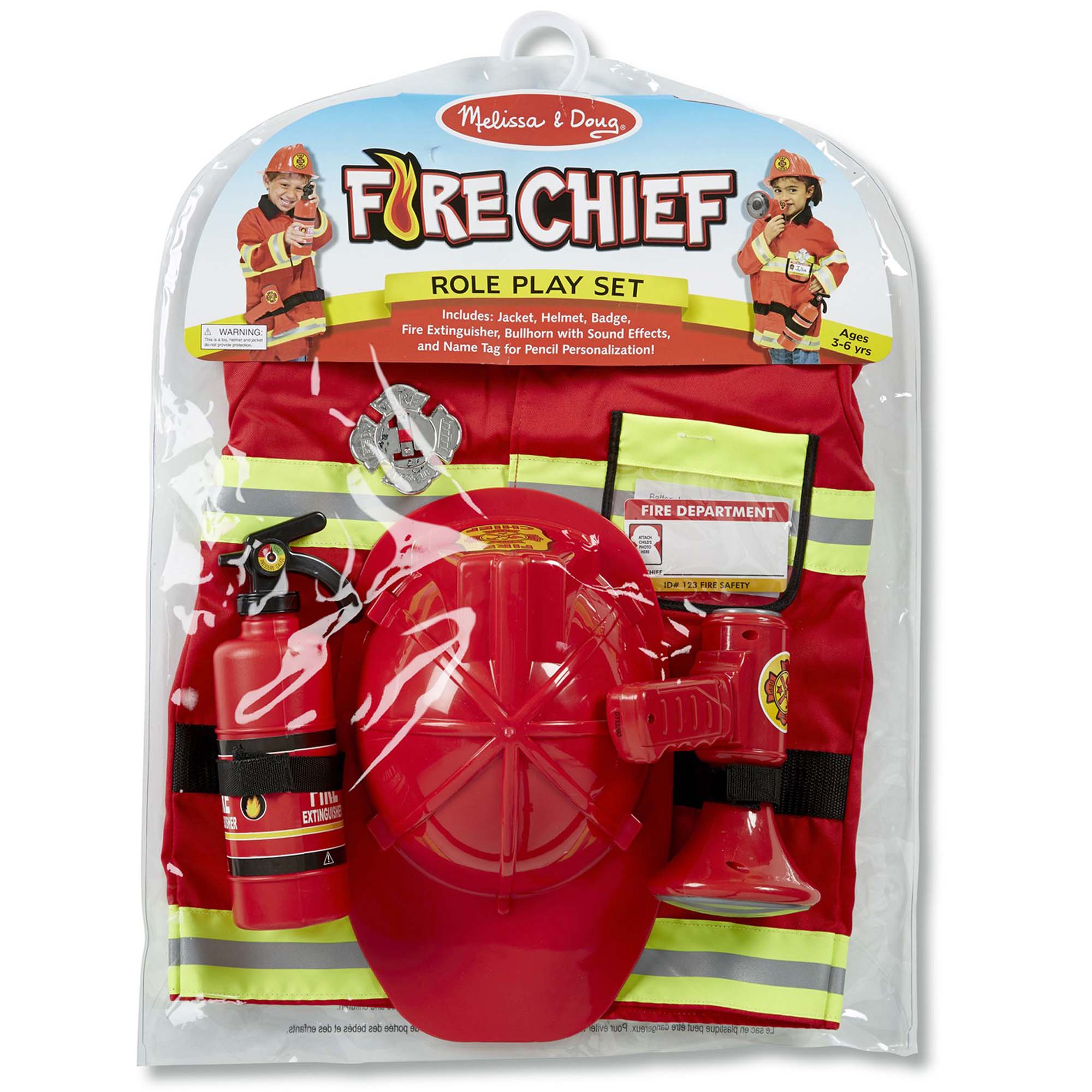 Alternative view of Melissa & Doug Fire Chief Role Play Costume Set - Reflective Red