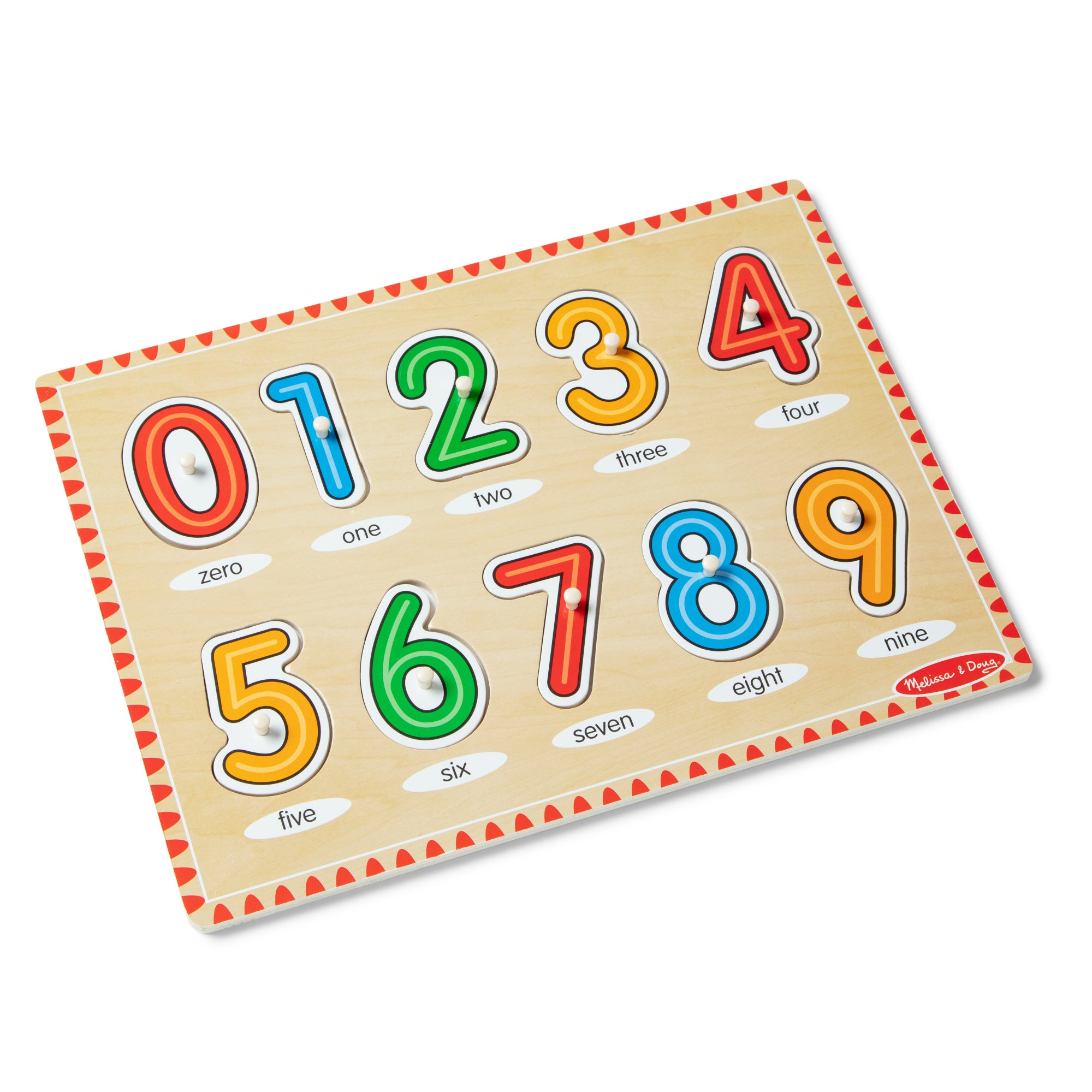 Alternative view of Melissa & Doug See-Inside Numbers Wooden Peg Puzzle - 10 pc
