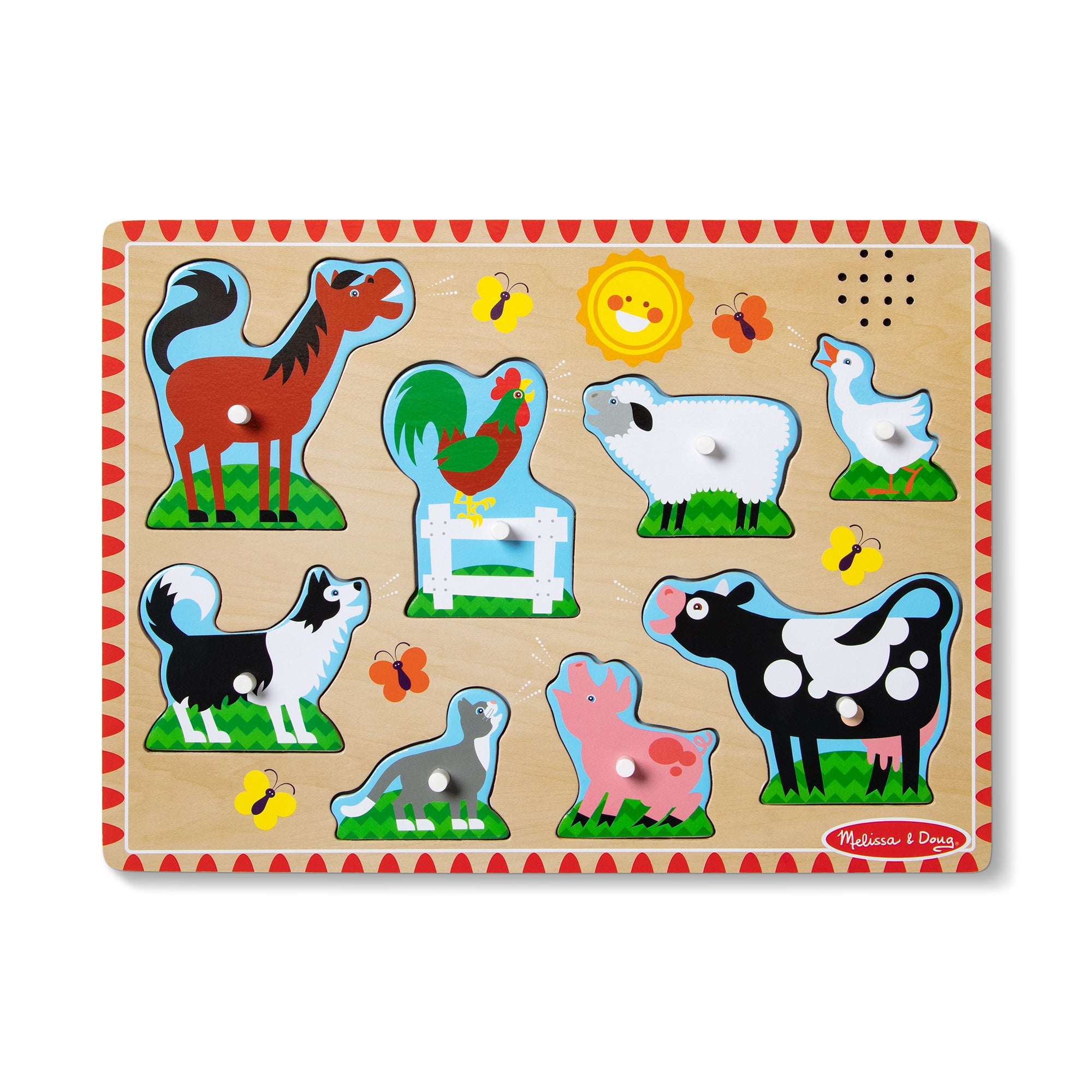 Alternative view of Melissa & Doug Farm Animals Sound Puzzle - 8-Piece Interactive Learning Toy