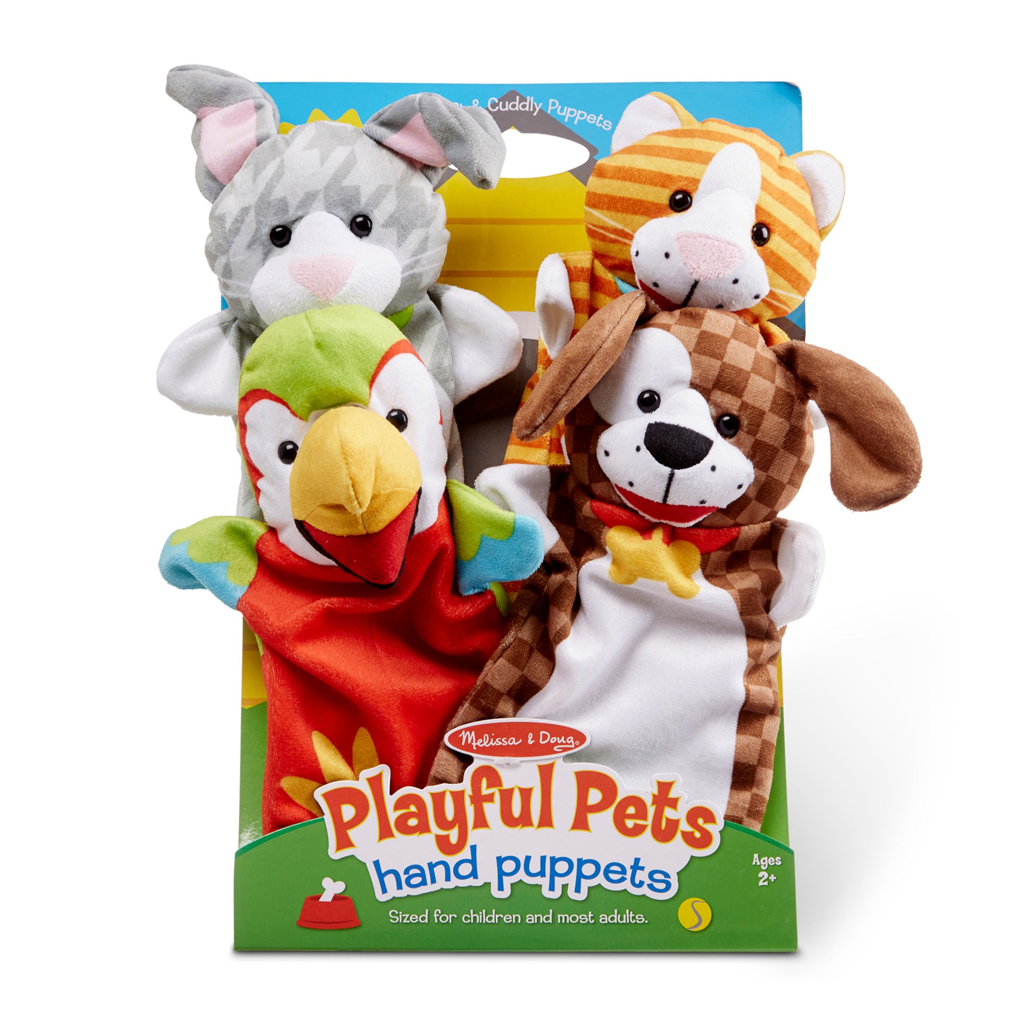 Melissa & Doug Playful Pets Hand Puppet Set - 4 Puppets Included