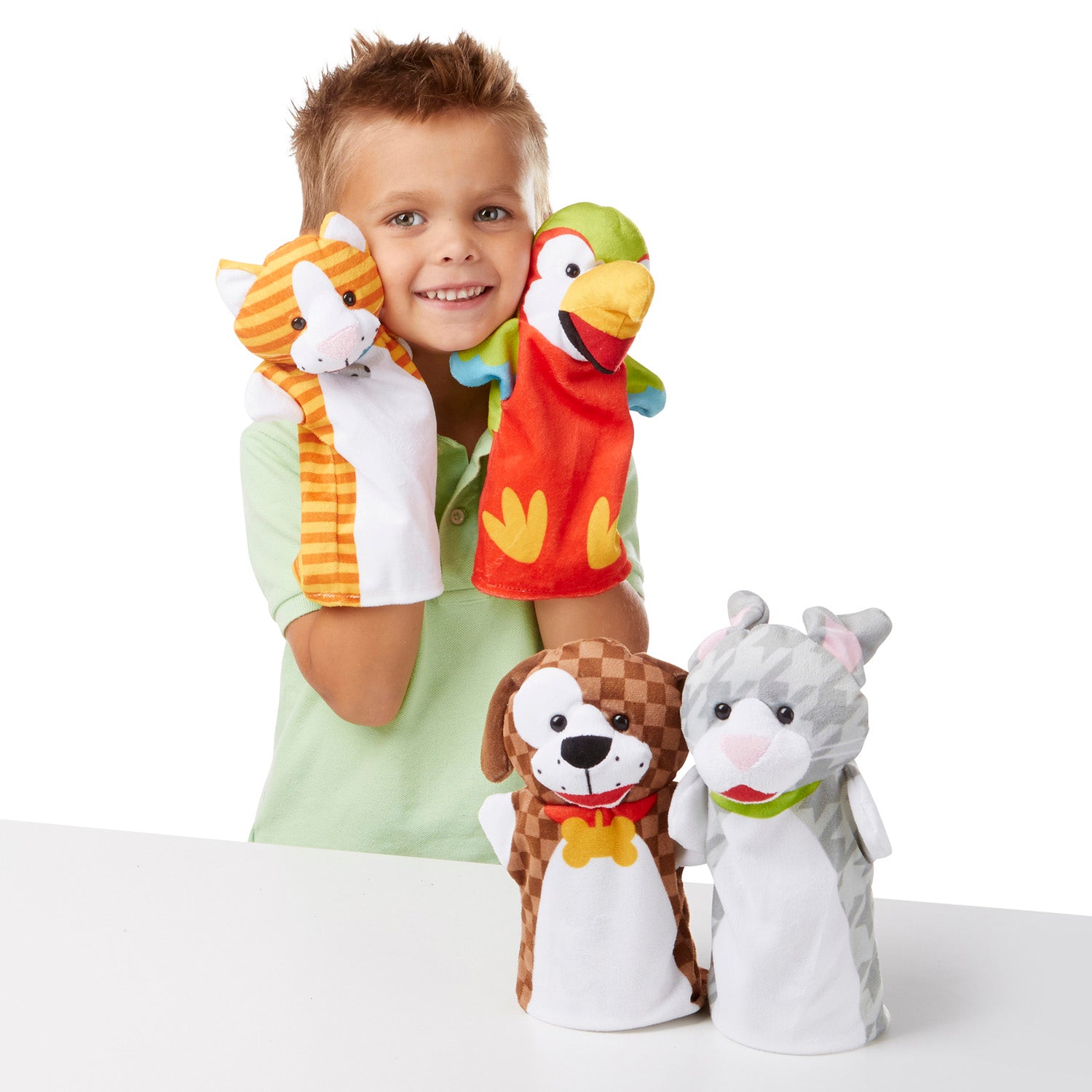 Alternative view of Melissa & Doug Playful Pets Hand Puppet Set - 4 Puppets Included