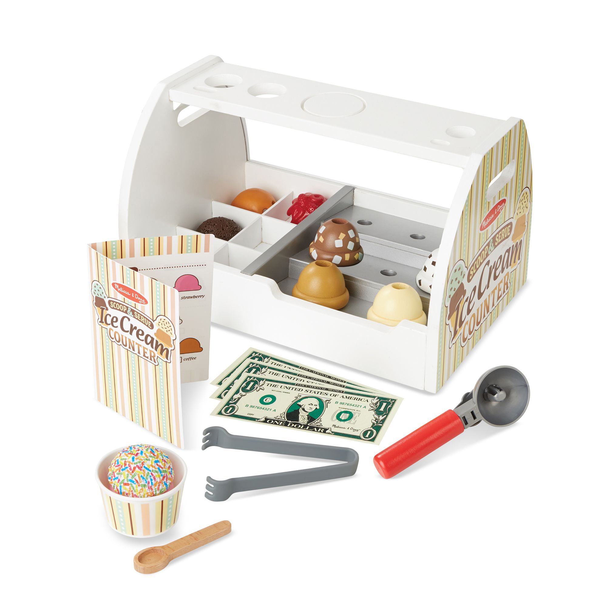 Alternative view of Melissa & Doug 28-Piece Wooden Ice Cream Play Set